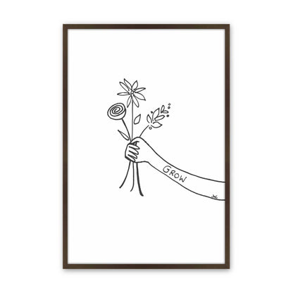 [Color:Brown], Picture of art in a Brown frame