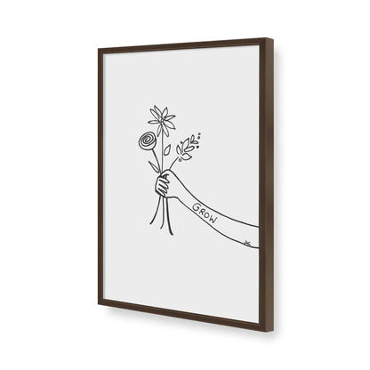 [Color:Brown], Picture of art in a Brown frame of the corner