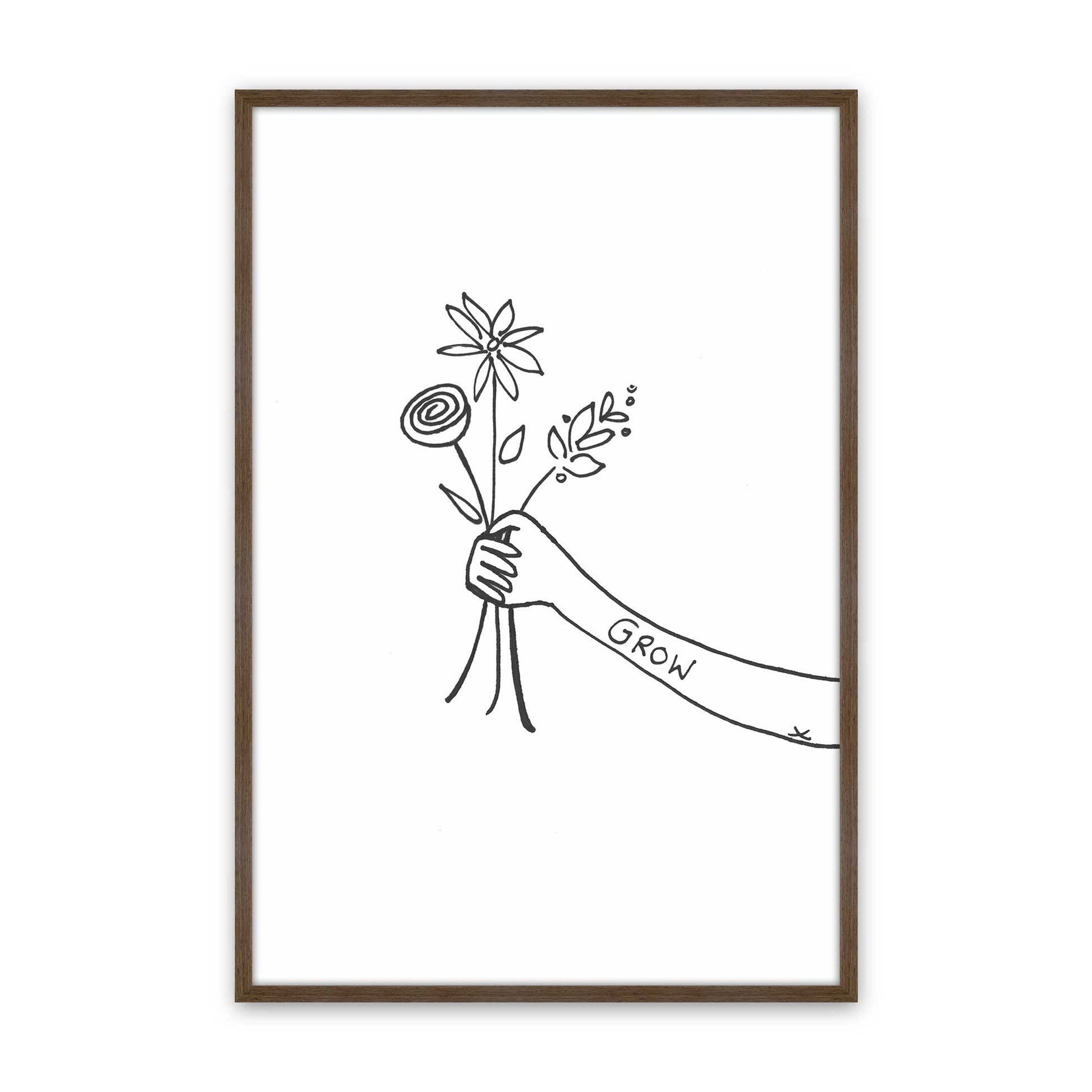 [Color:Walnut], Picture of art in a Walnut frame
