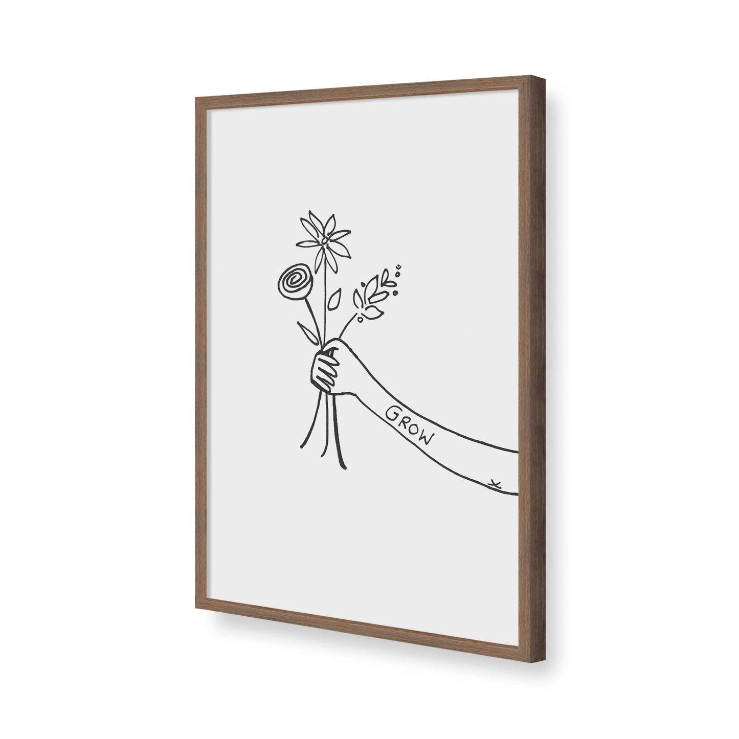 [Color:Walnut], Picture of art in a Walnut frame of the corner