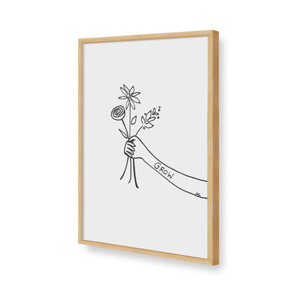 [Color:American Maple], Picture of art in a American Maple frame of the corner