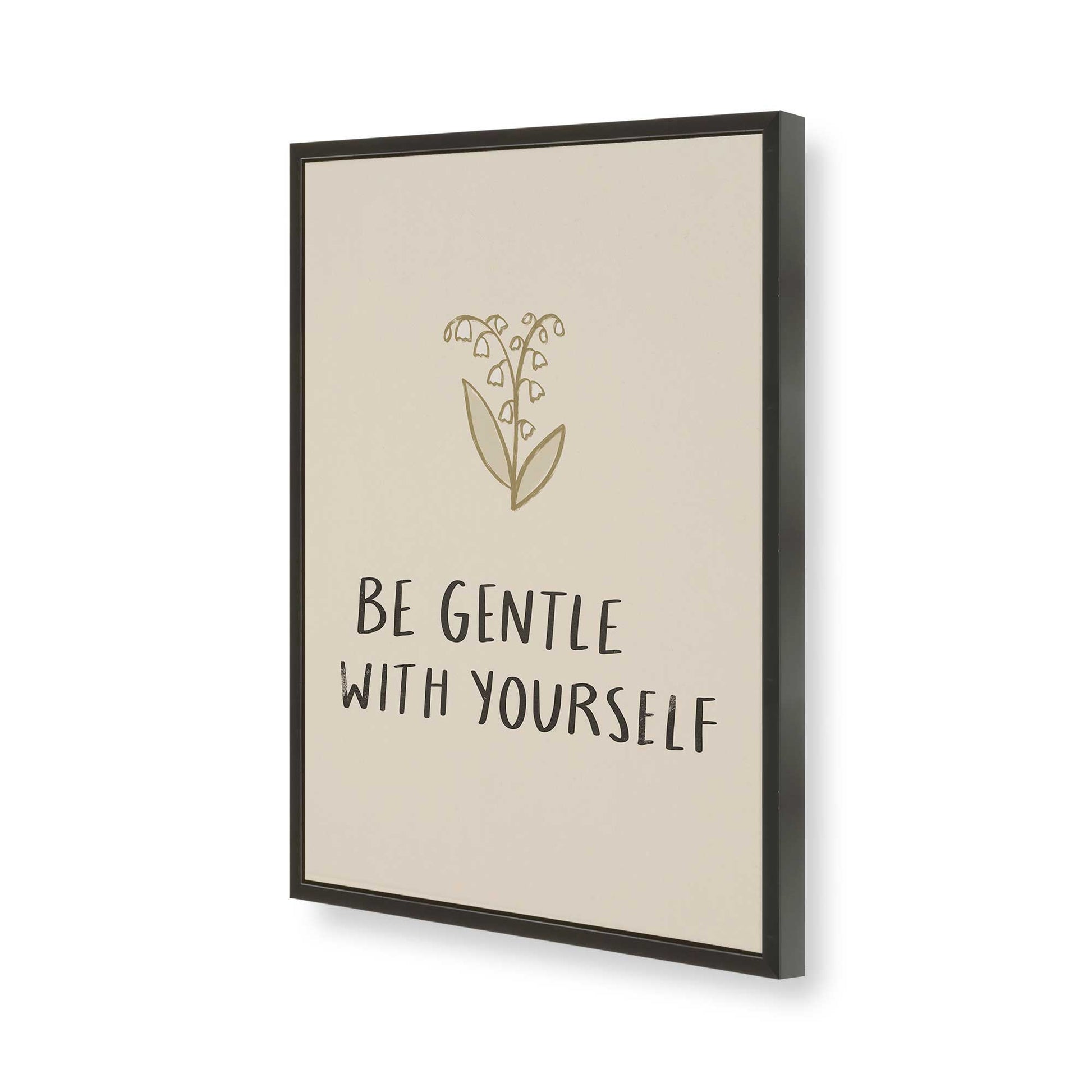 [Color:Satin Black], Picture of art in a Satin Black frame of the corner