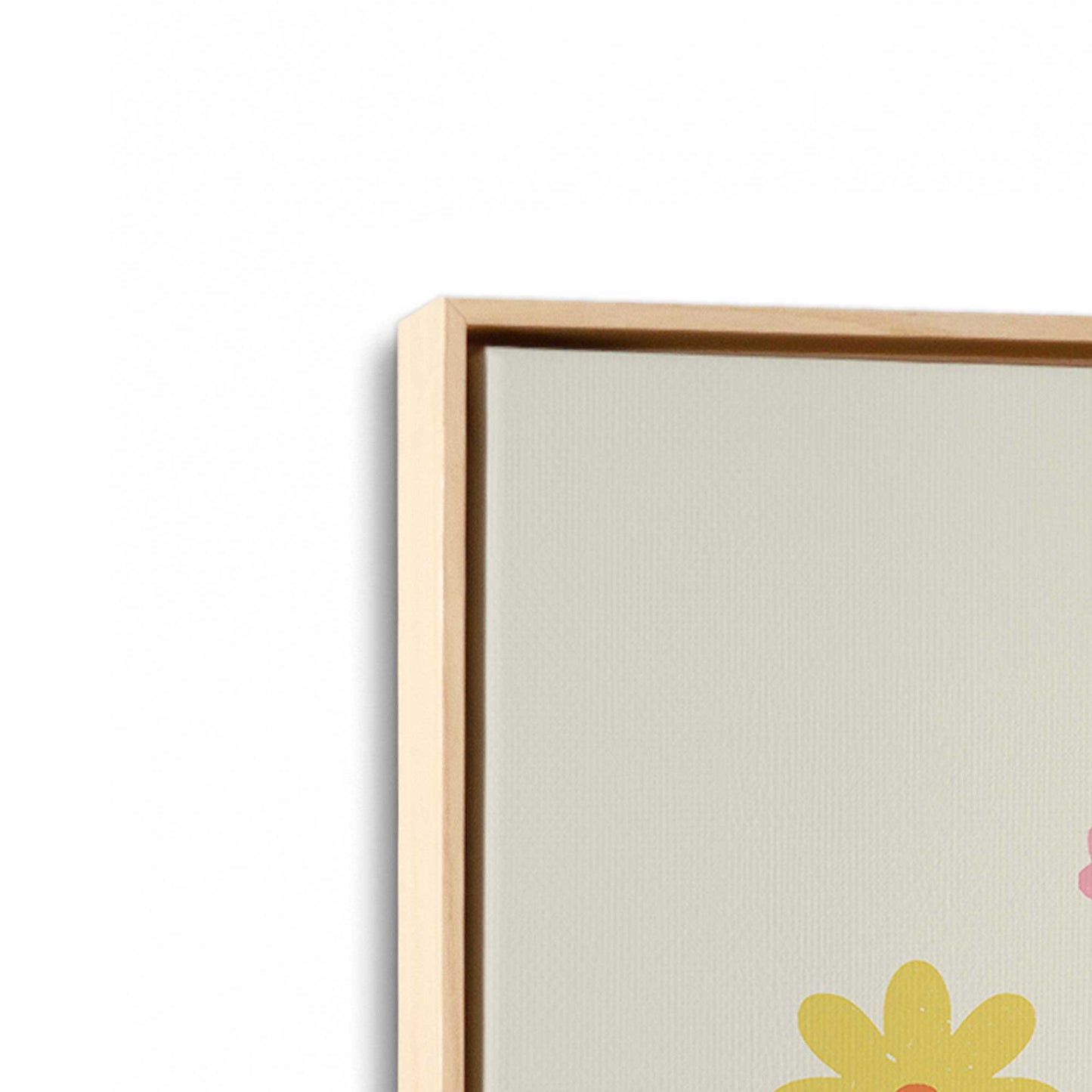 [Color:American Maple], Picture of art in a American Maple frame at an angle