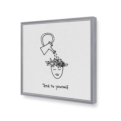 [Color:Polished Chrome], Picture of art in a Polished Chrome frame of the corner