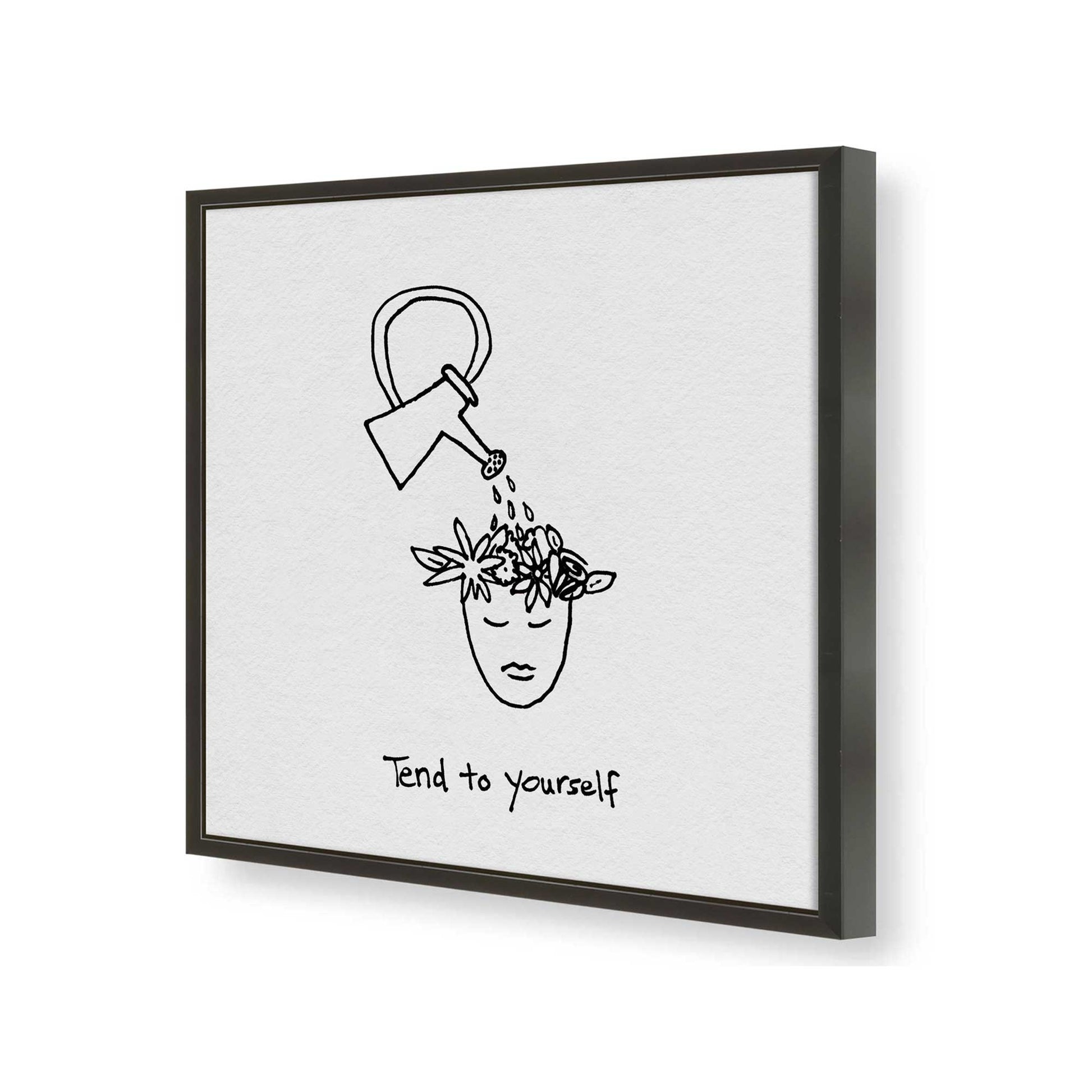 [Color:Satin Black], Picture of art in a Satin Black frame of the corner