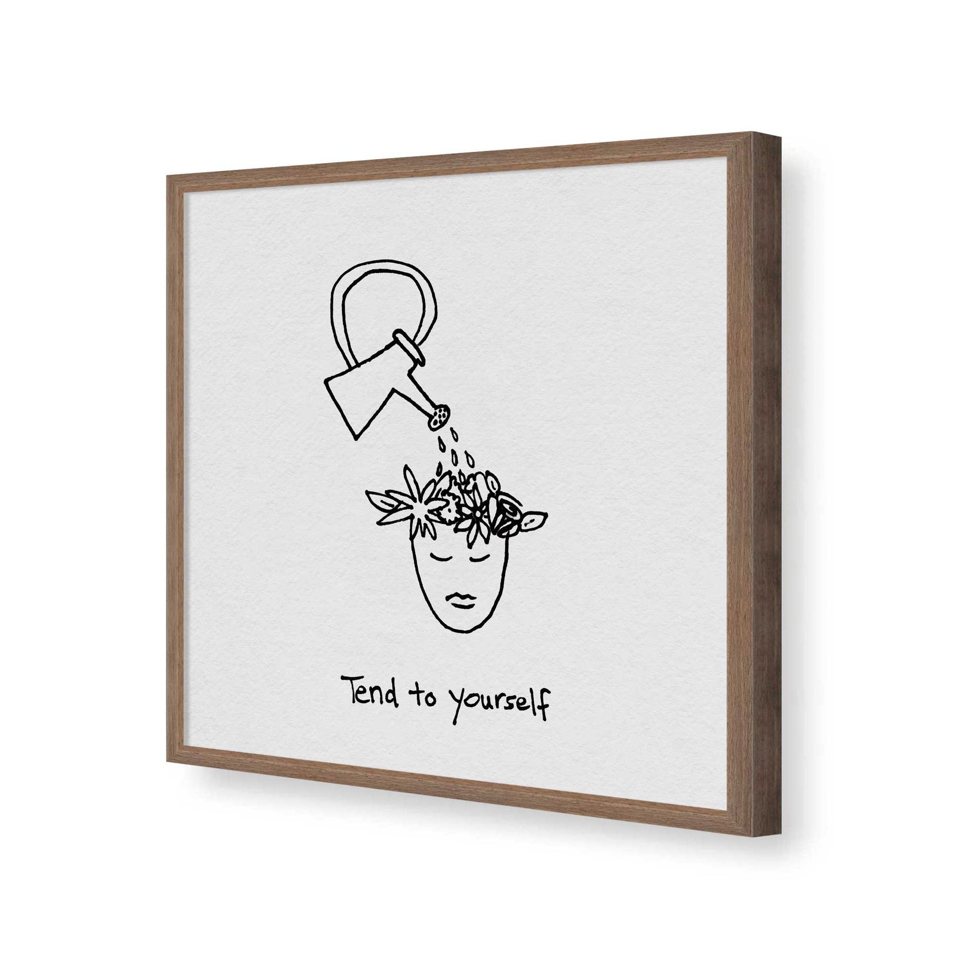 [Color:Walnut], Picture of art in a Walnut frame of the corner