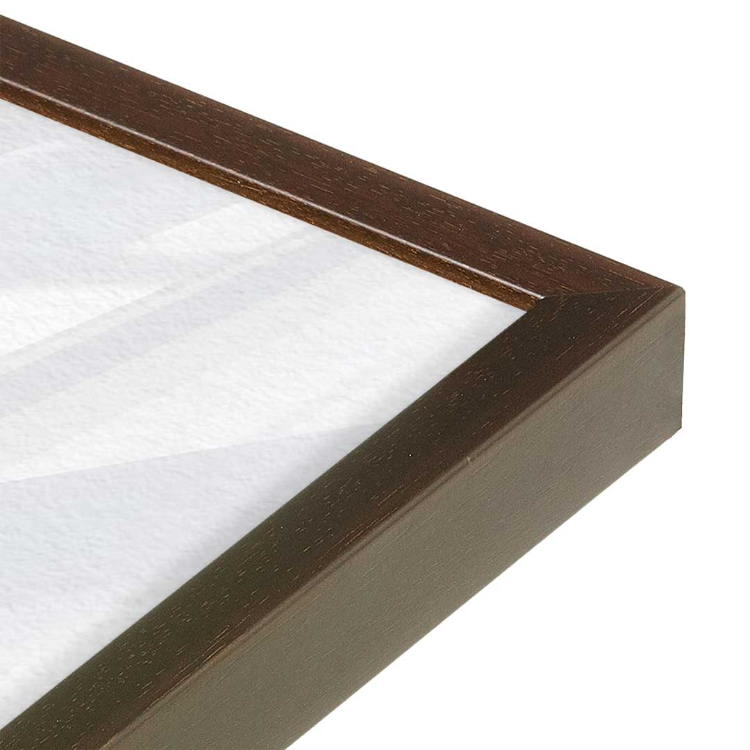 [Color:Espresso], Picture of art in a Espresso frame at an angle