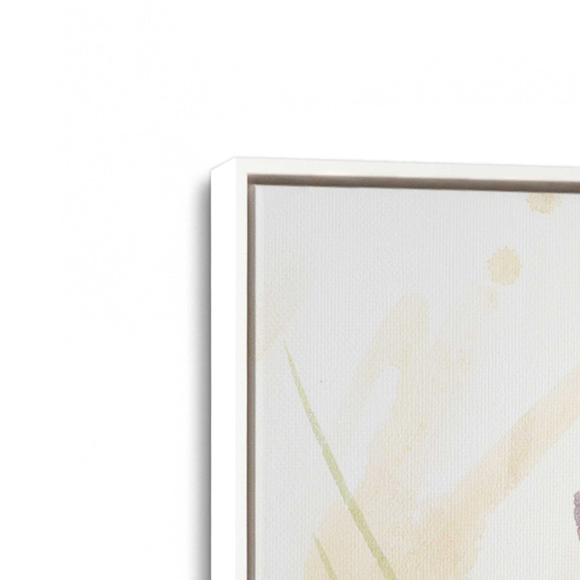 [Color:Opaque White], Picture of art in a White frame at an angle