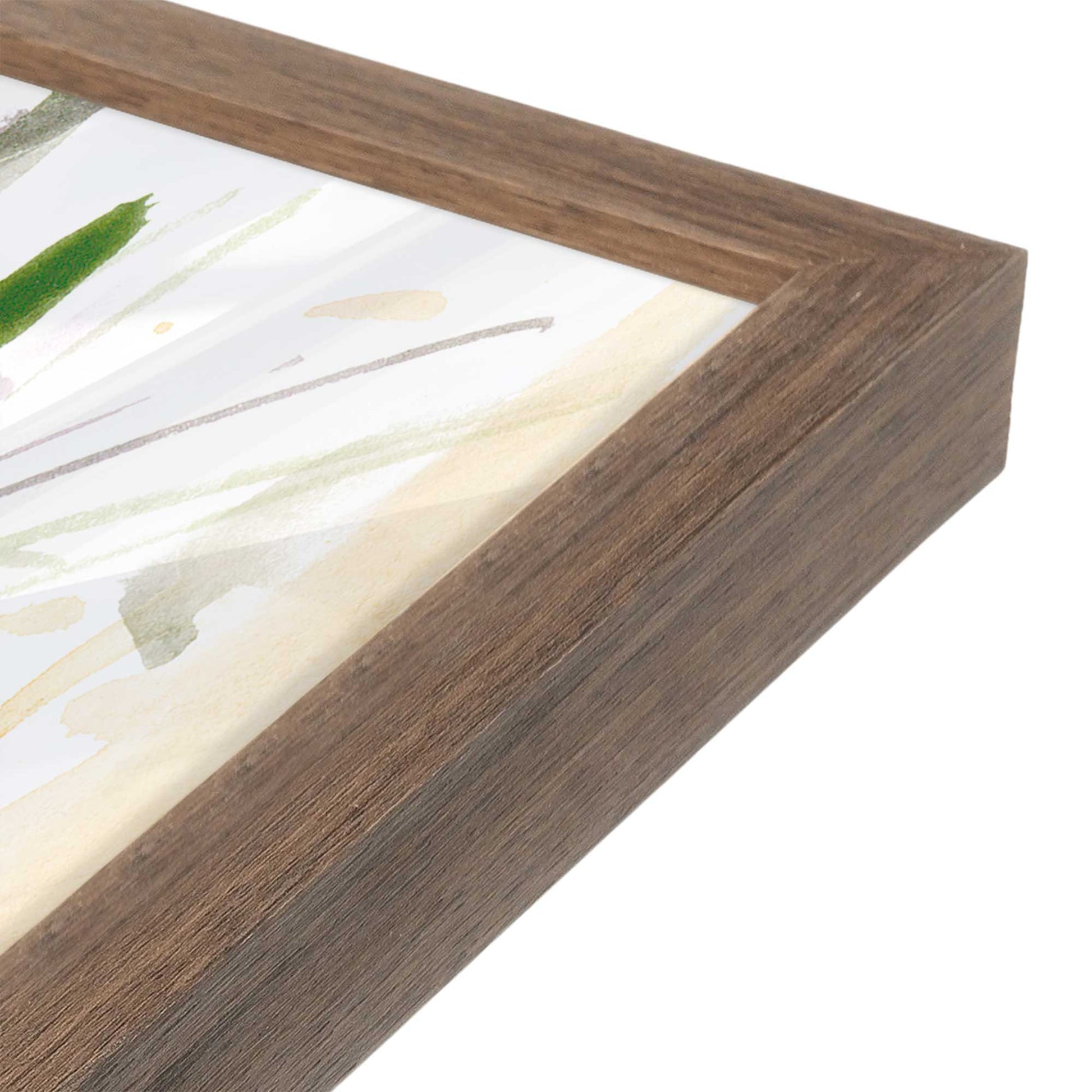 [Color:Walnut], Picture of art in a Walnut frame at an angle