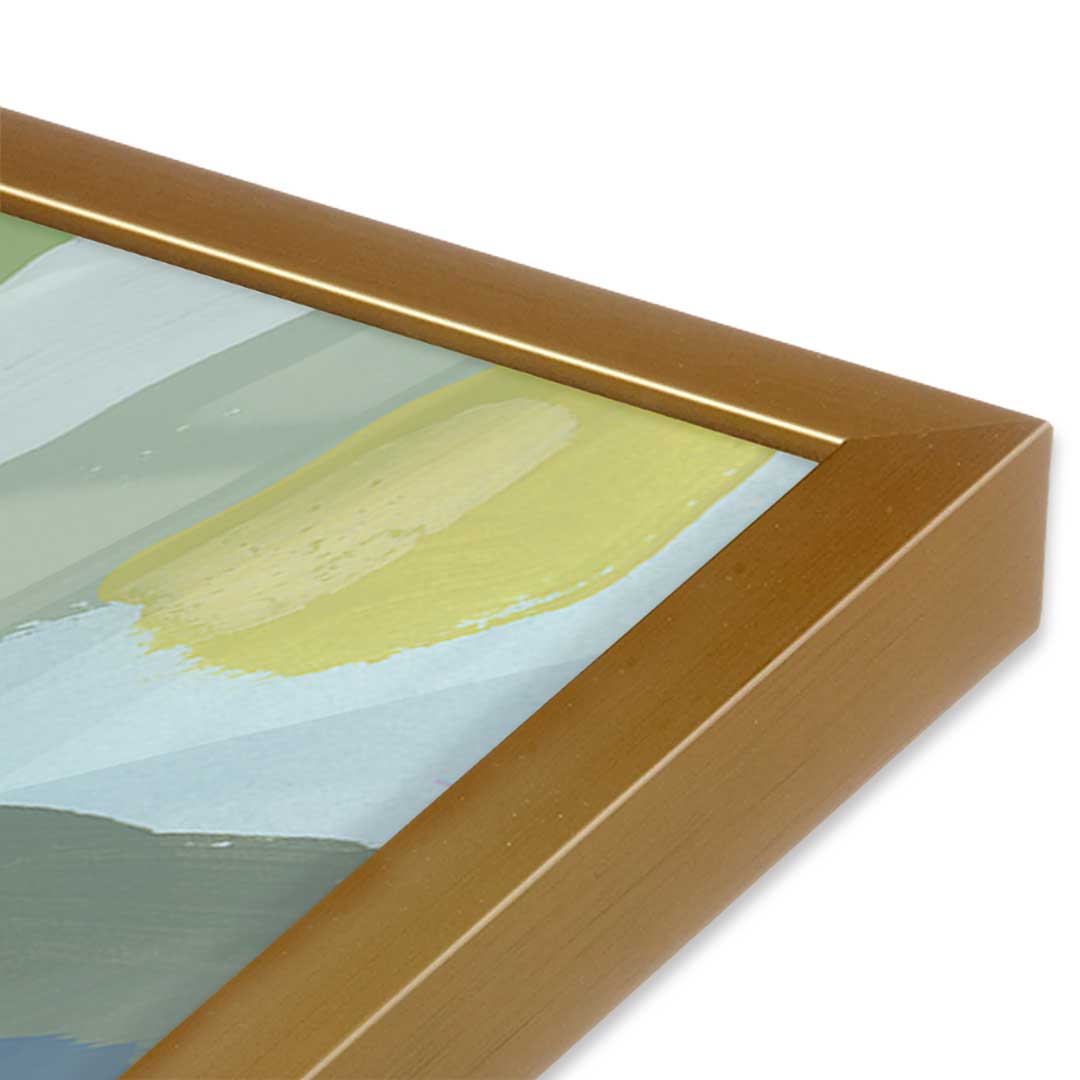 [Color:Polished Gold], Picture of art in a Polished Gold frame at an angle