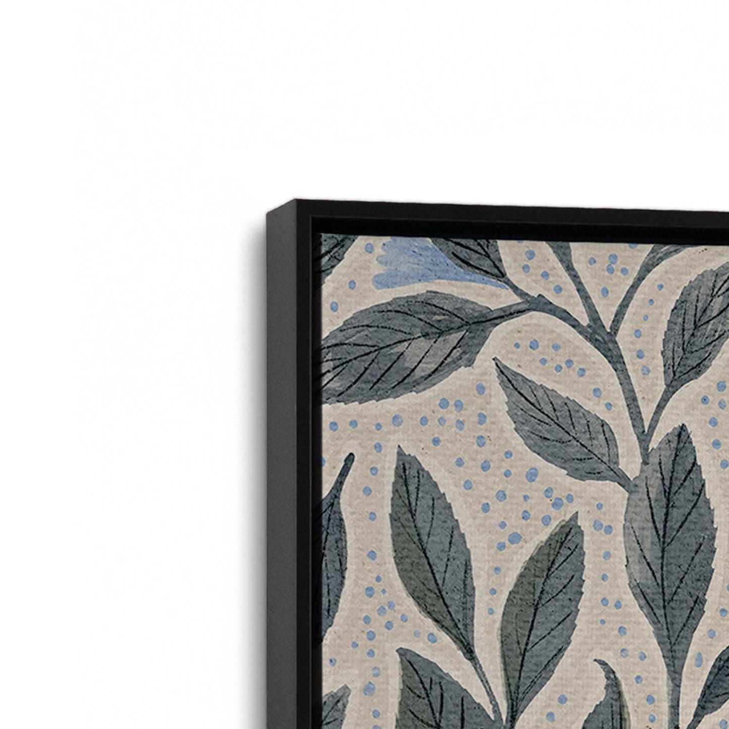 [Color:Satin Black], Picture of art in a Satin Black frame at an angle