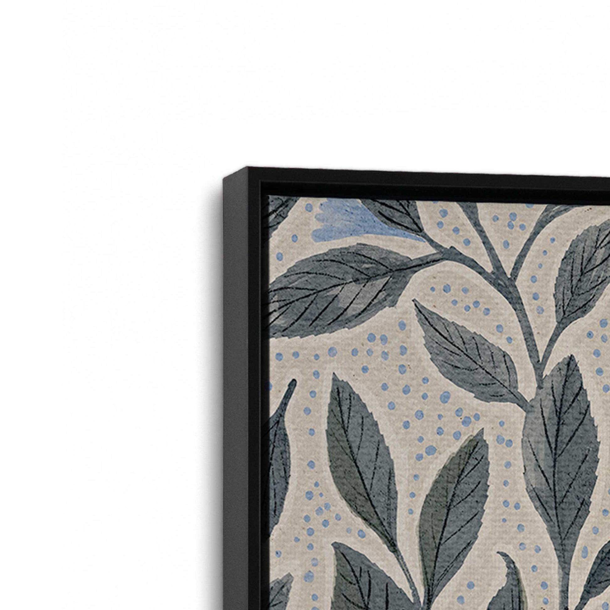 [Color:Satin Black], Picture of art in a Satin Black frame at an angle