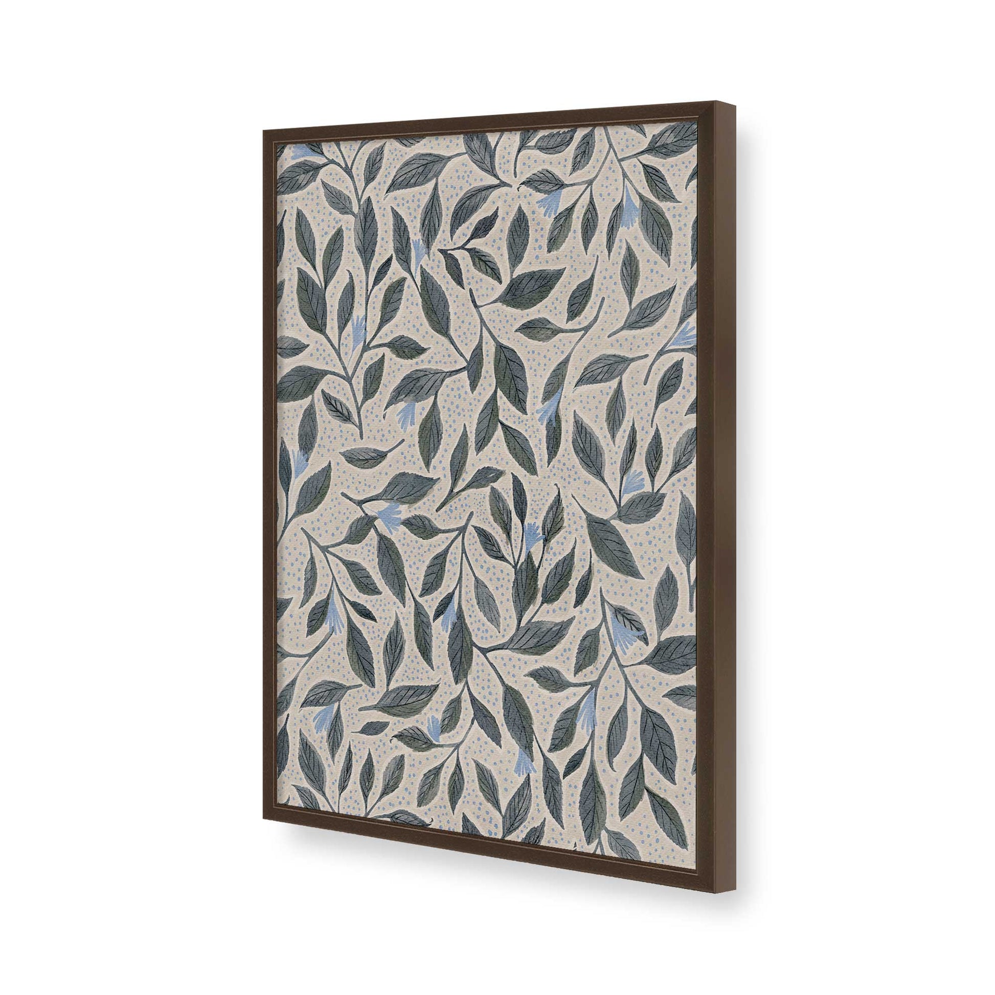 [Color:Brown], Picture of art in a Brown frame of the corner