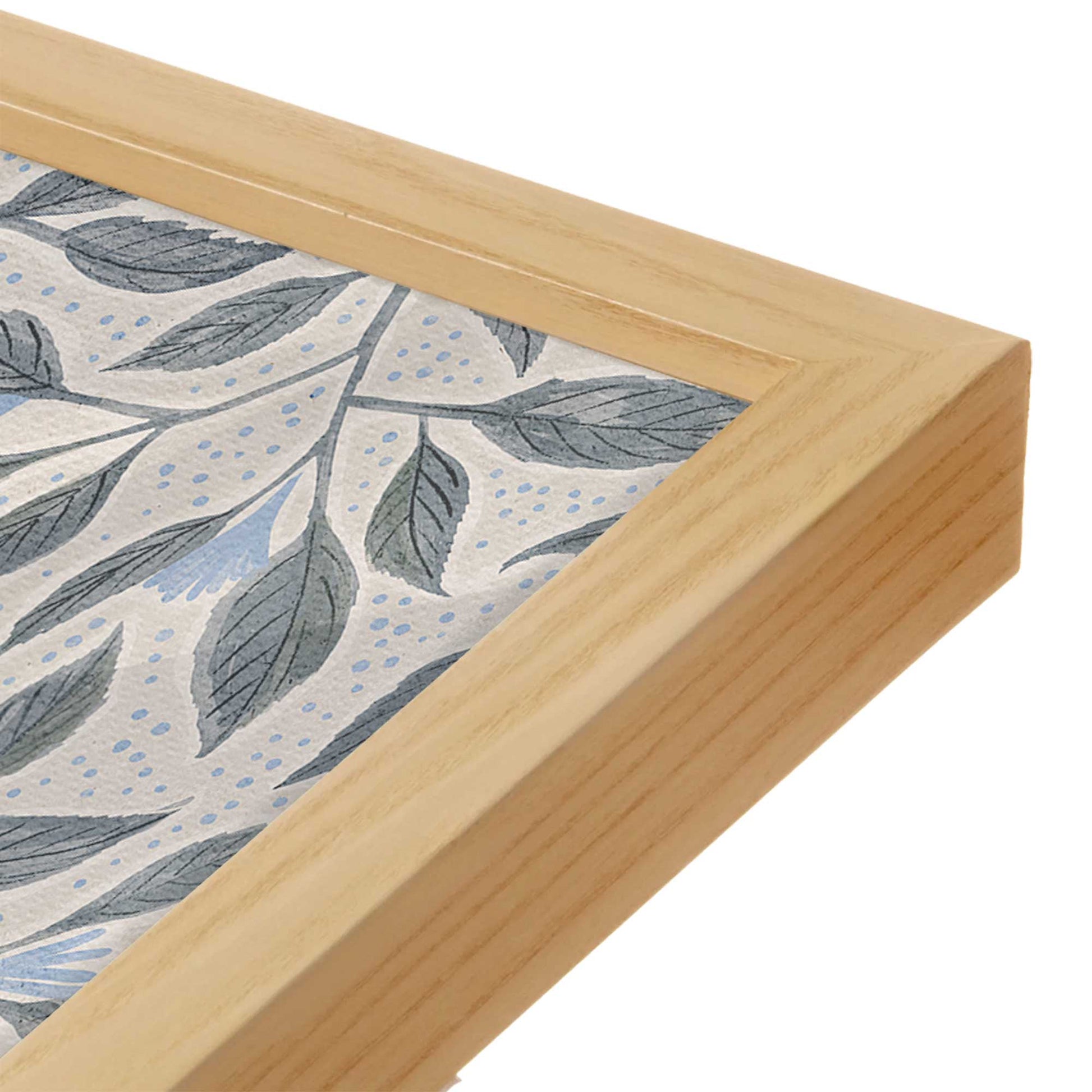 [Color:American Maple], Picture of art in a American Maple frame at an angle