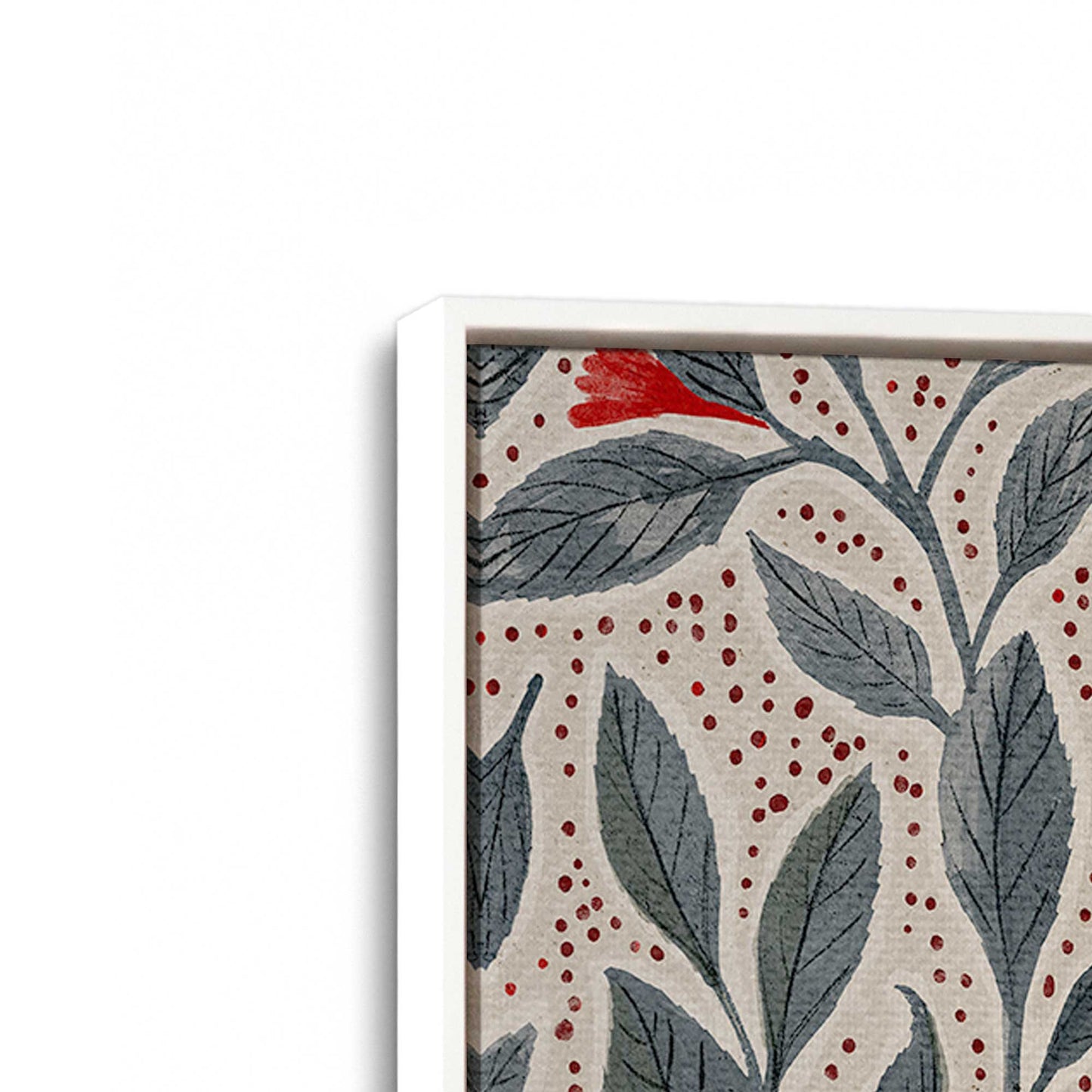 [Color:Opaque White], Picture of art in a White frame at an angle