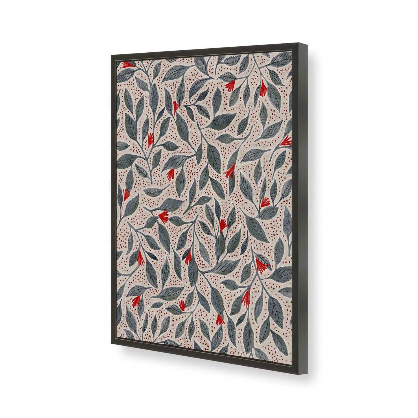 [Color:Satin Black], Picture of art in a Satin Black frame of the corner
