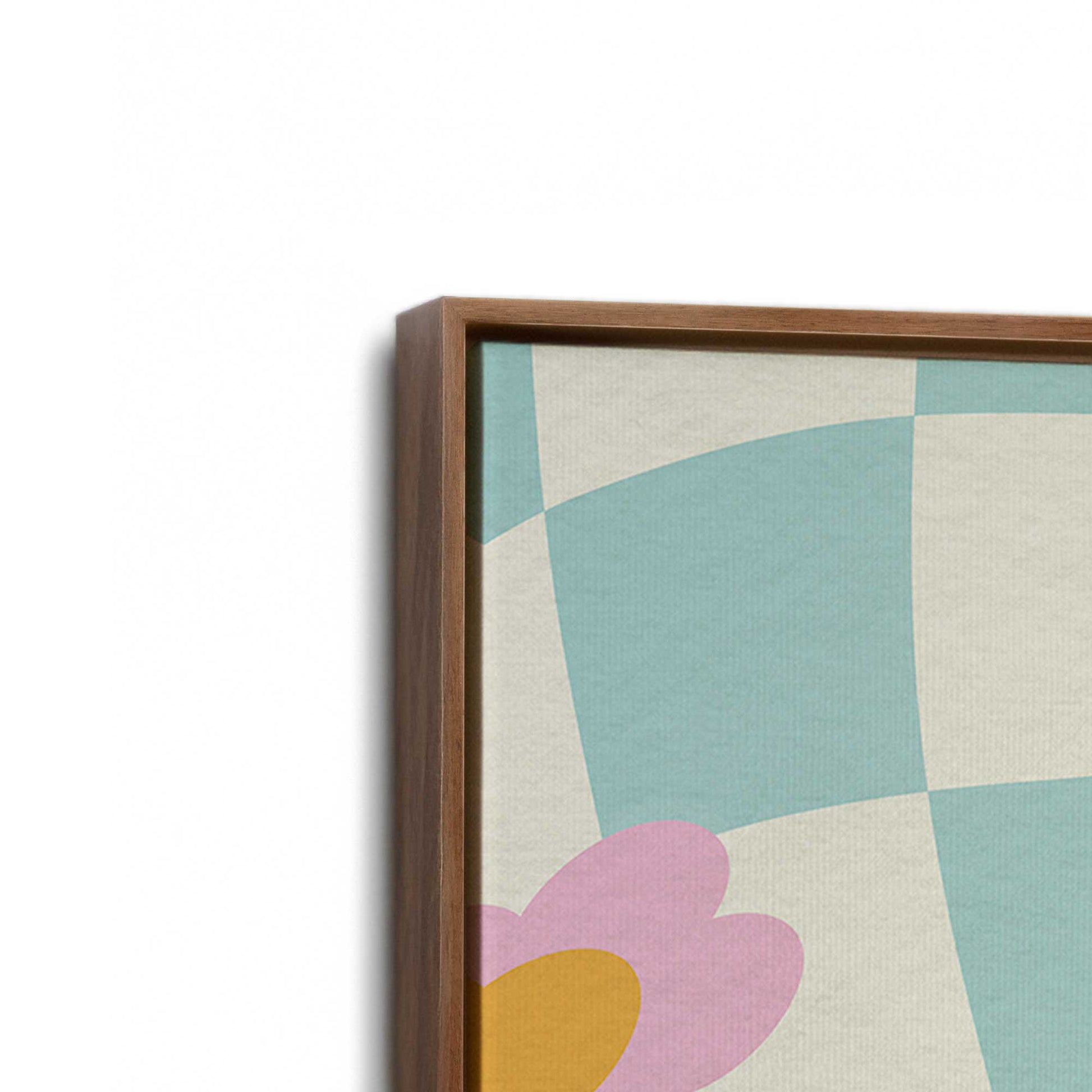 [Color:Walnut], Picture of art in a Walnut frame at an angle