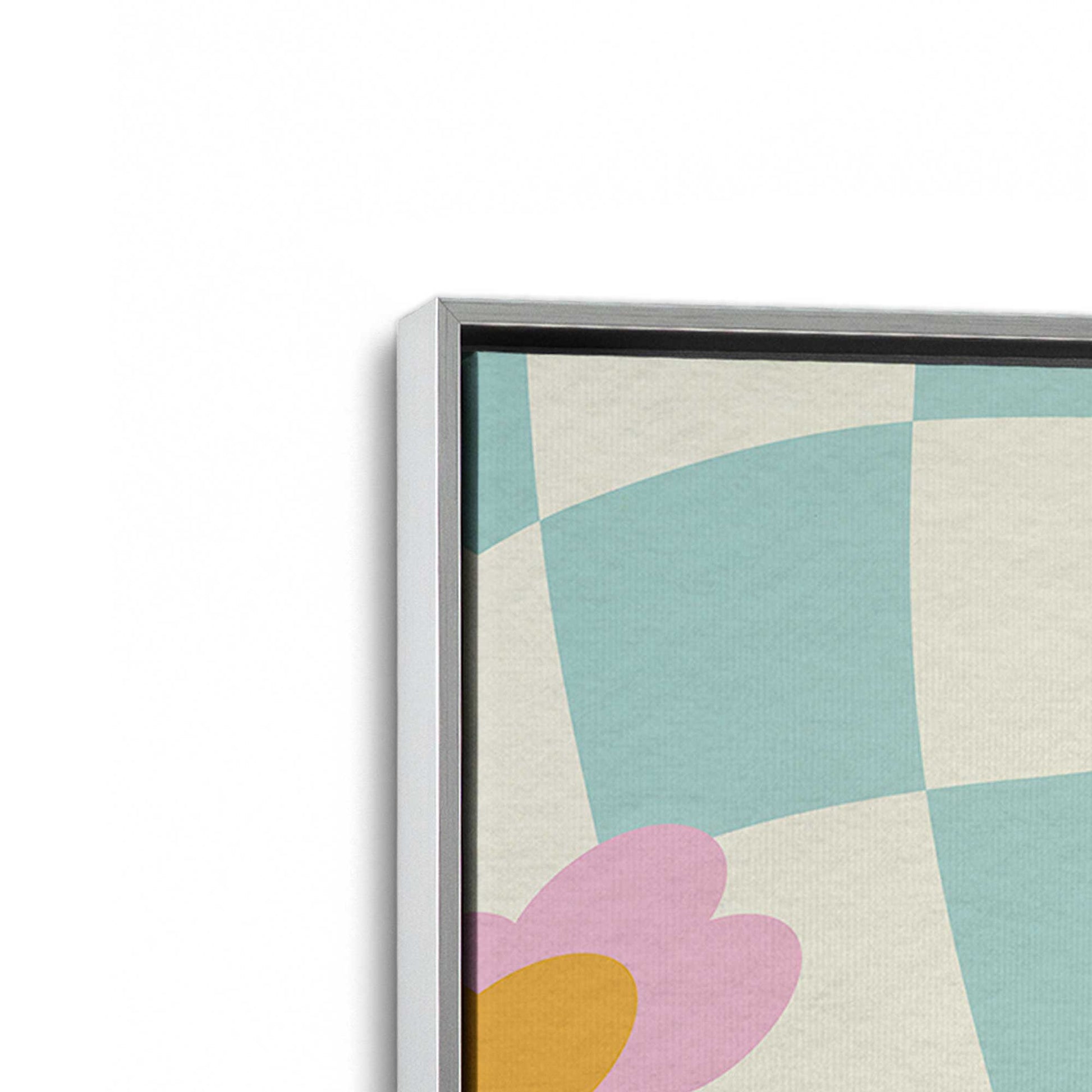 [Color:Polished Chrome], Picture of art in a Polished Chrome frame at an angle