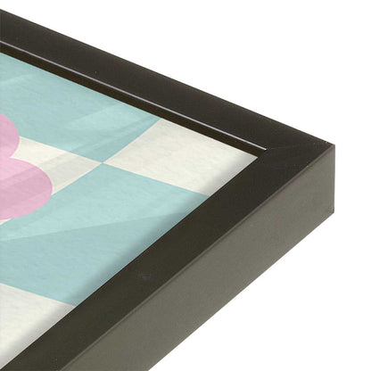 [Color:Satin Black], Picture of art in a Satin Black frame at an angle