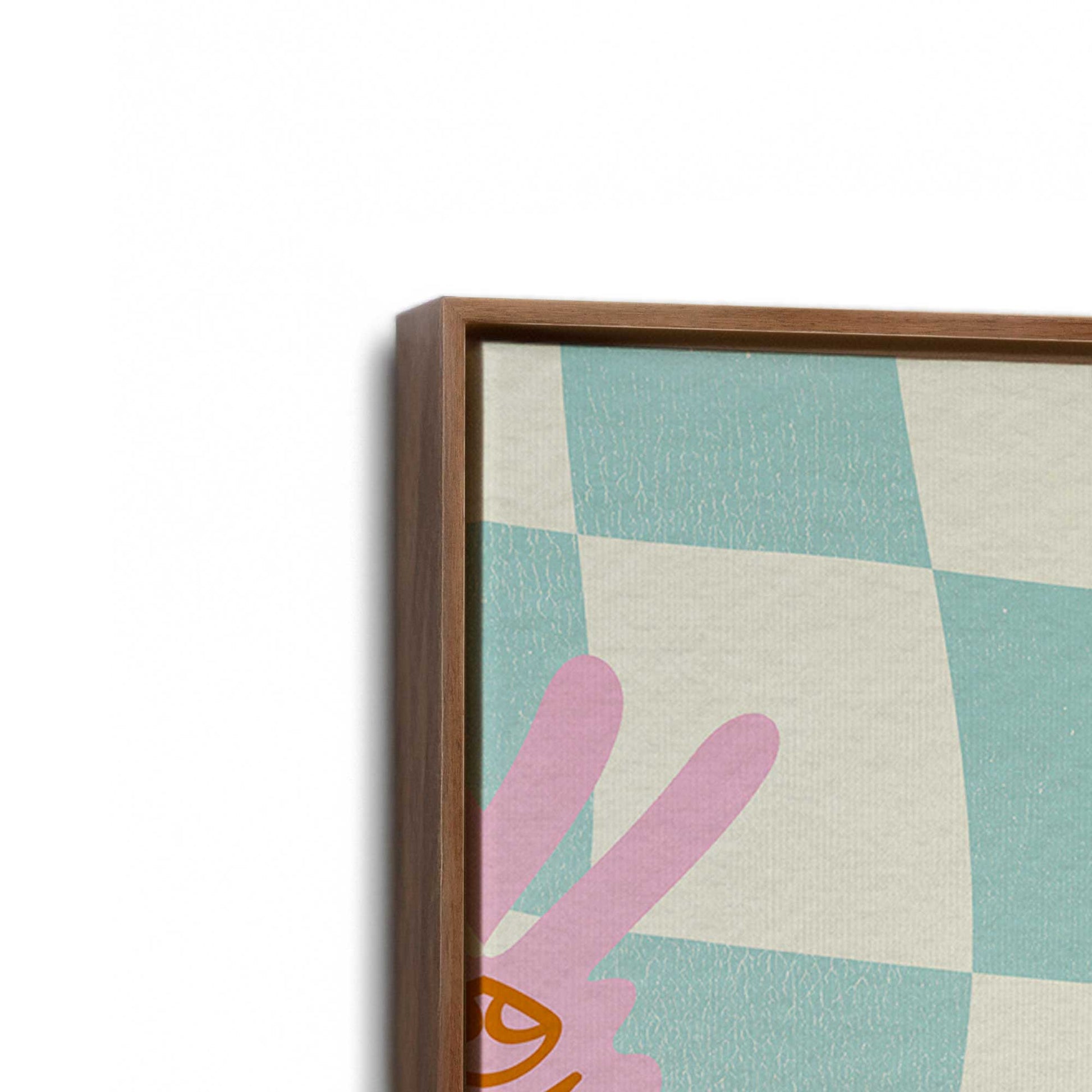 [Color:Walnut], Picture of art in a Walnut frame at an angle