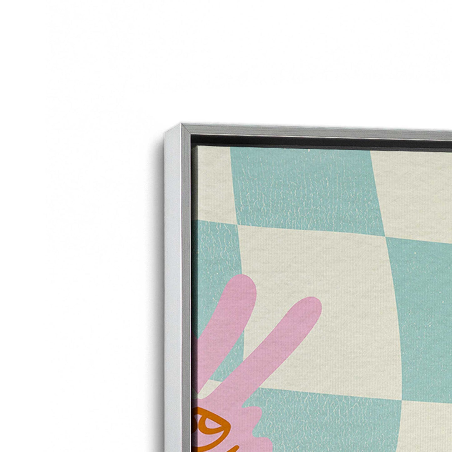 [Color:Polished Chrome], Picture of art in a Polished Chrome frame at an angle