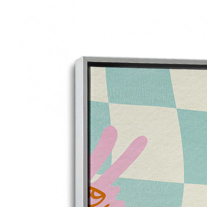 [Color:Polished Chrome], Picture of art in a Polished Chrome frame at an angle