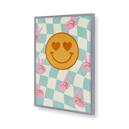 [Color:Polished Chrome], Picture of art in a Polished Chrome frame of the corner