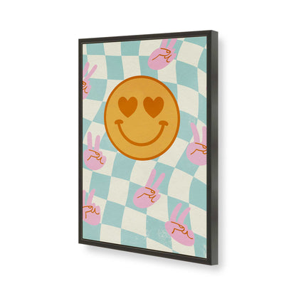 [Color:Satin Black], Picture of art in a Satin Black frame of the corner