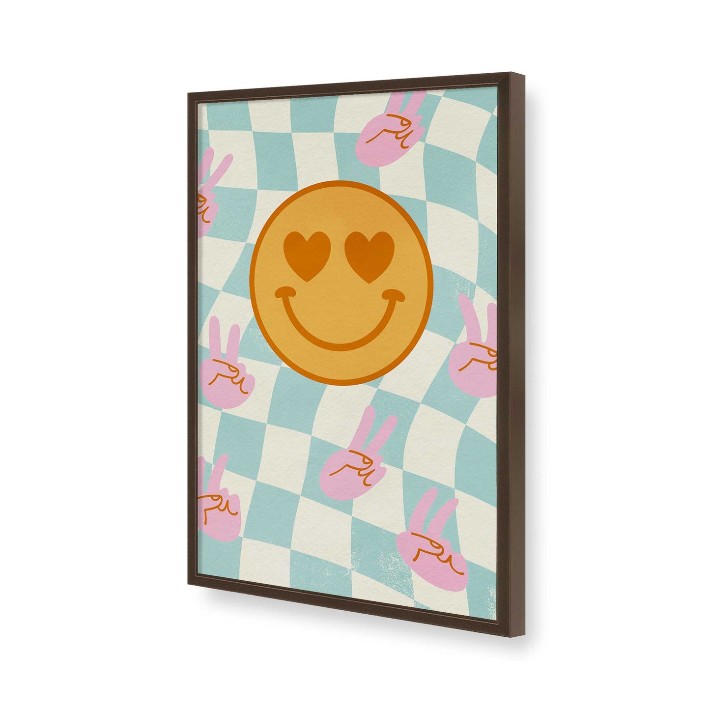 [Color:Brown], Picture of art in a Brown frame of the corner