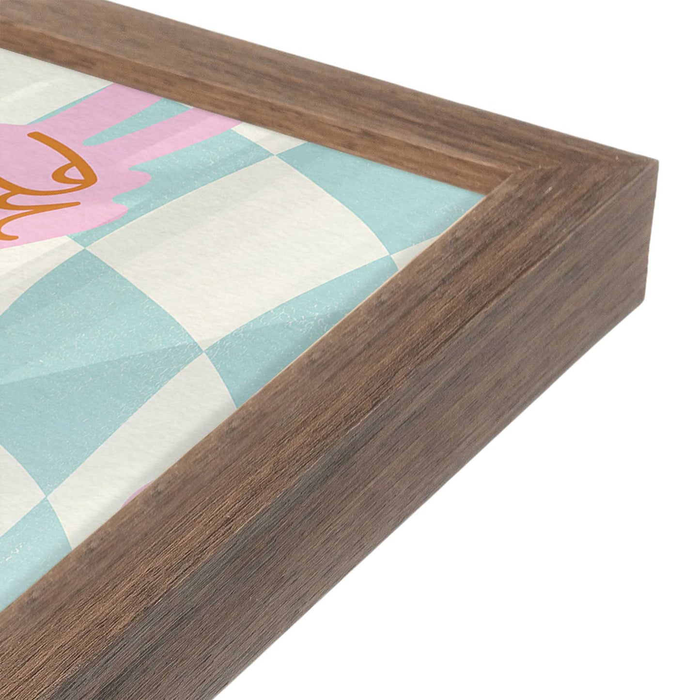 [Color:Walnut], Picture of art in a Walnut frame at an angle
