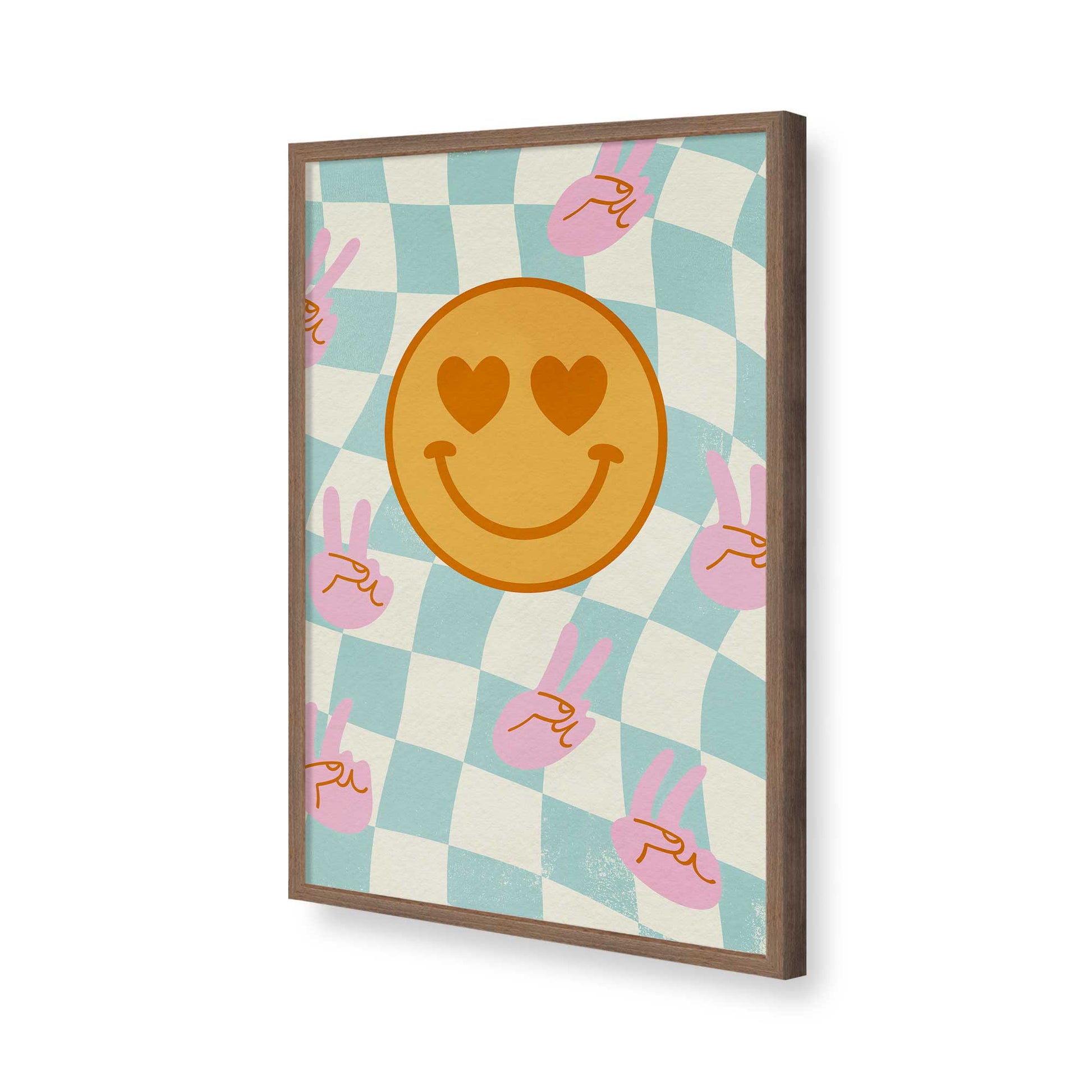 [Color:Walnut], Picture of art in a Walnut frame of the corner