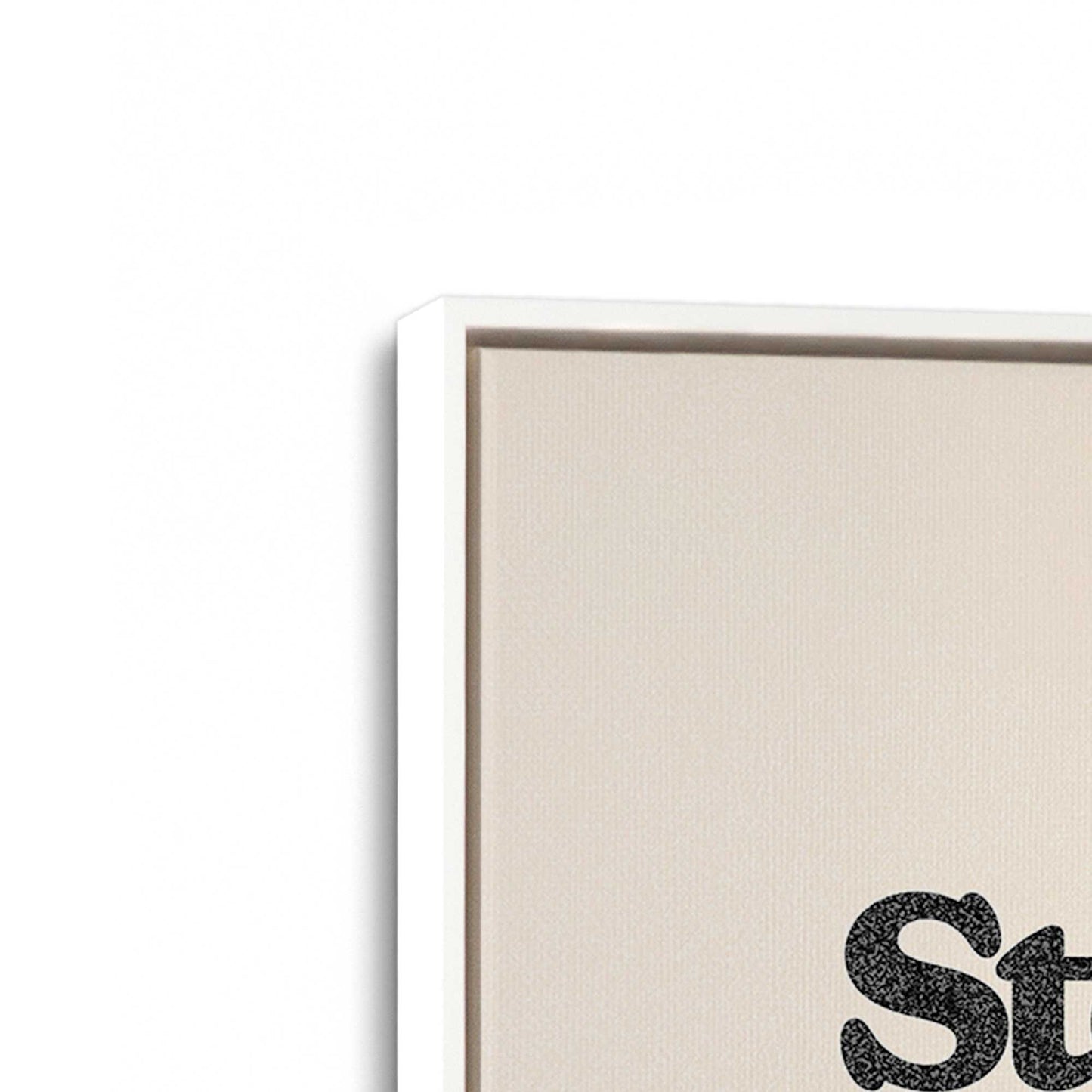 [Color:Opaque White], Picture of art in a White frame at an angle