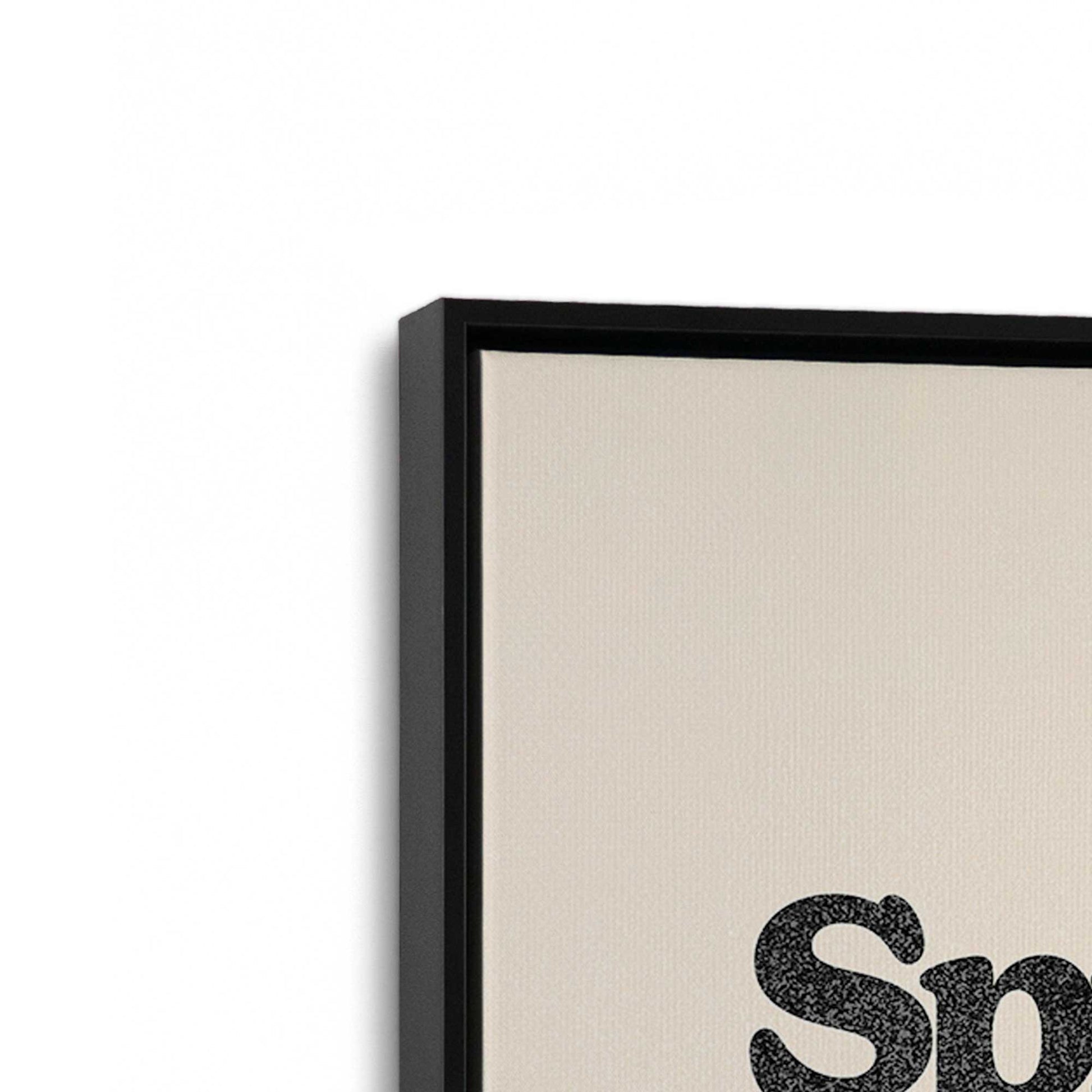 [Color:Satin Black], Picture of art in a Satin Black frame at an angle