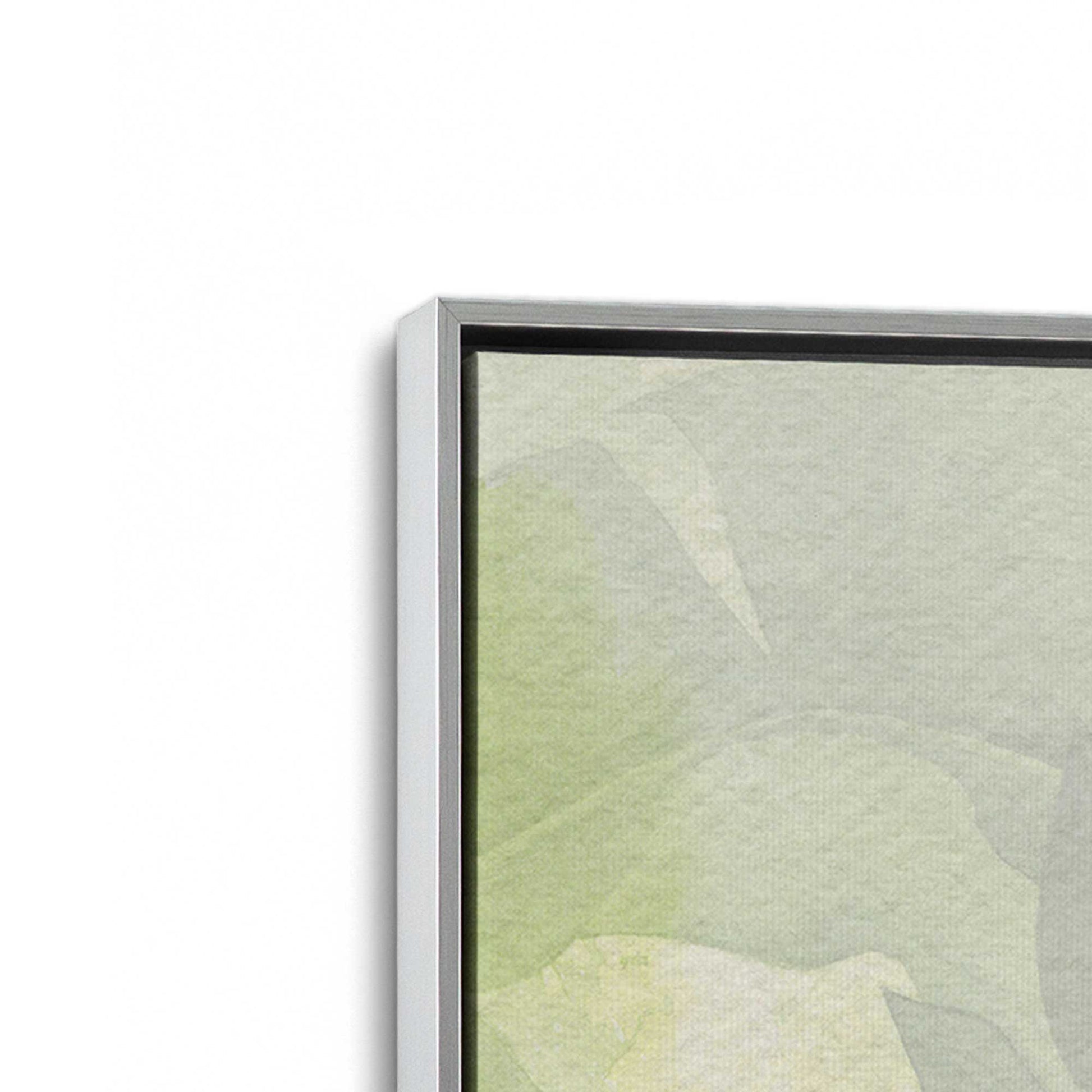 [Color:Polished Chrome], Picture of art in a Polished Chrome frame at an angle