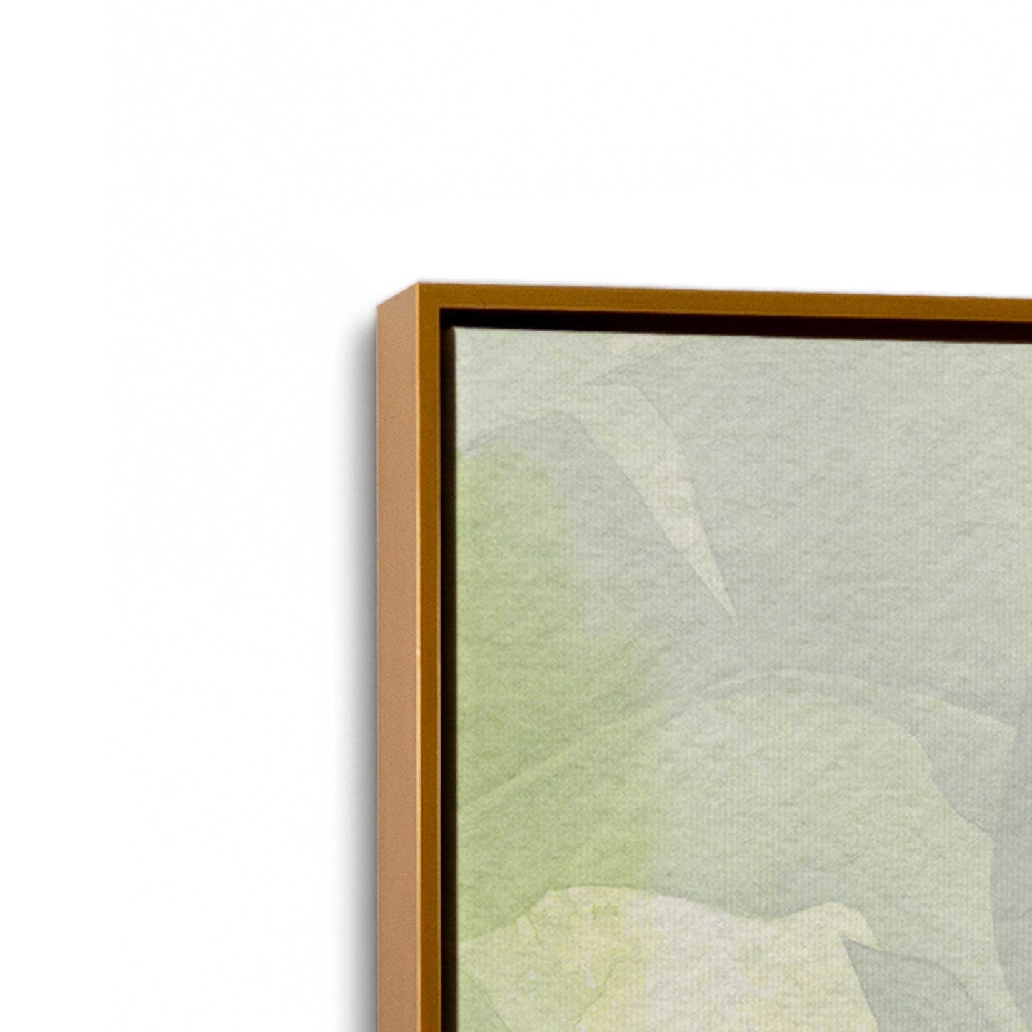 [Color:Polished Gold], Picture of art in a Polished Gold frame at an angle