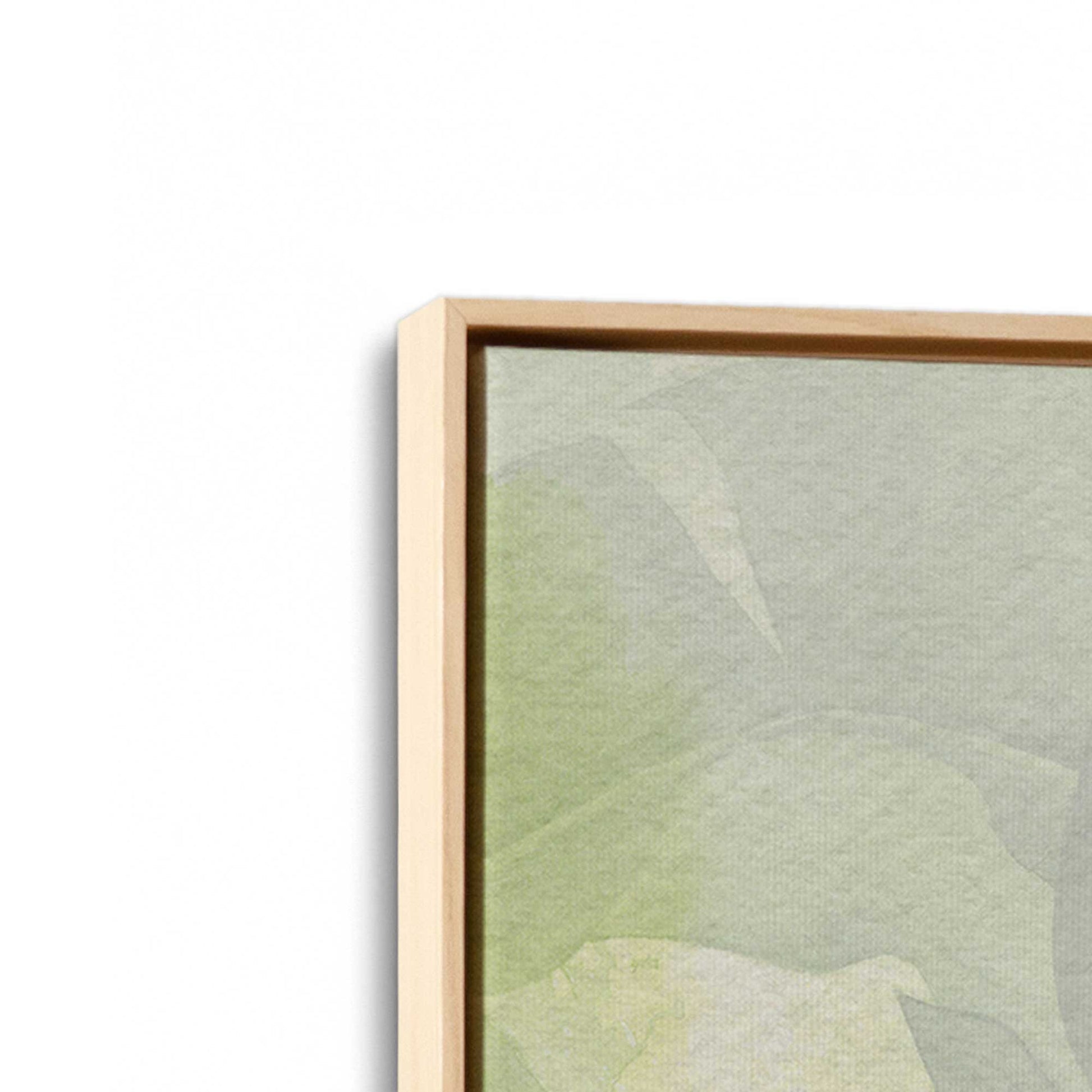 [Color:American Maple], Picture of art in a American Maple frame at an angle