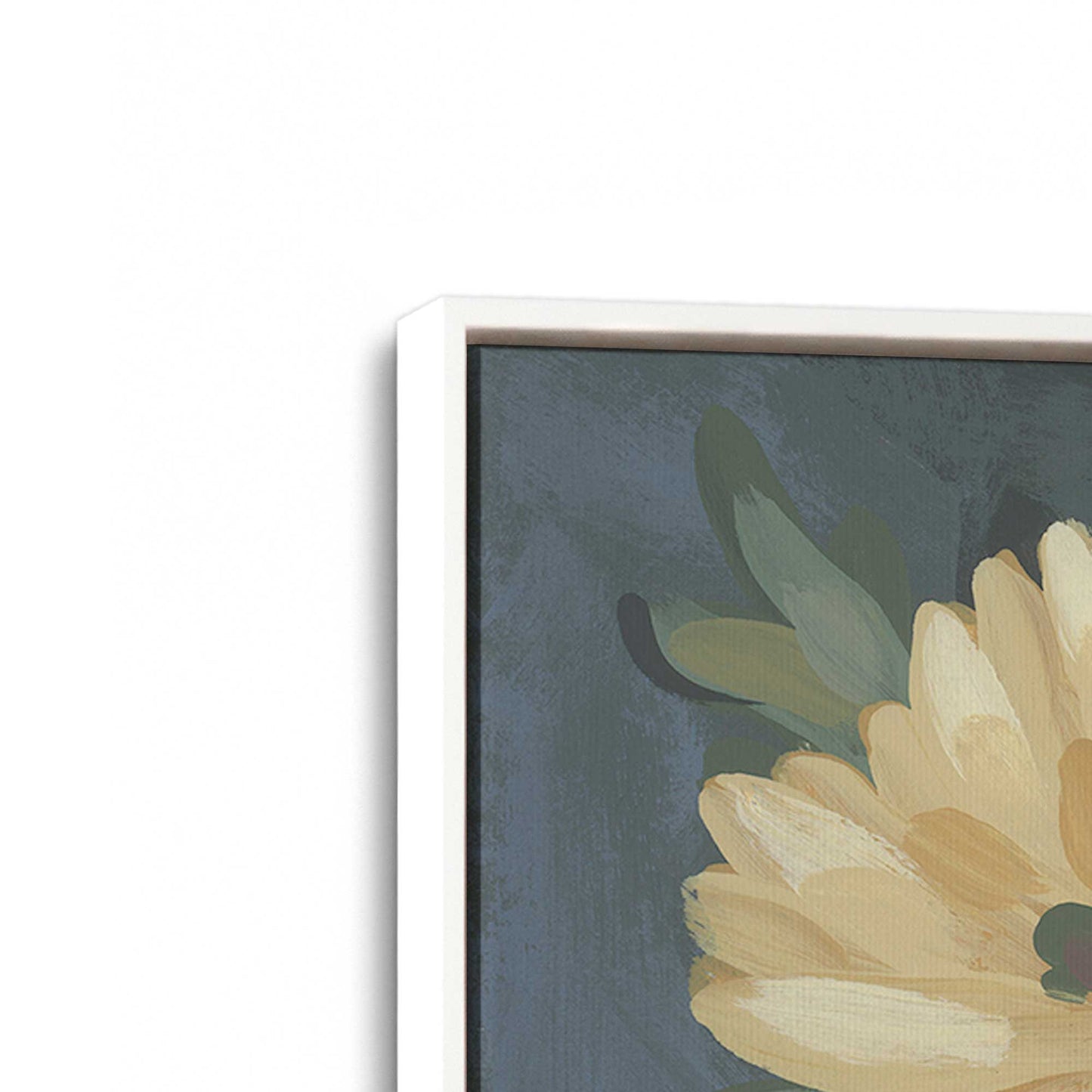 [Color:Opaque White], Picture of art in a White frame at an angle