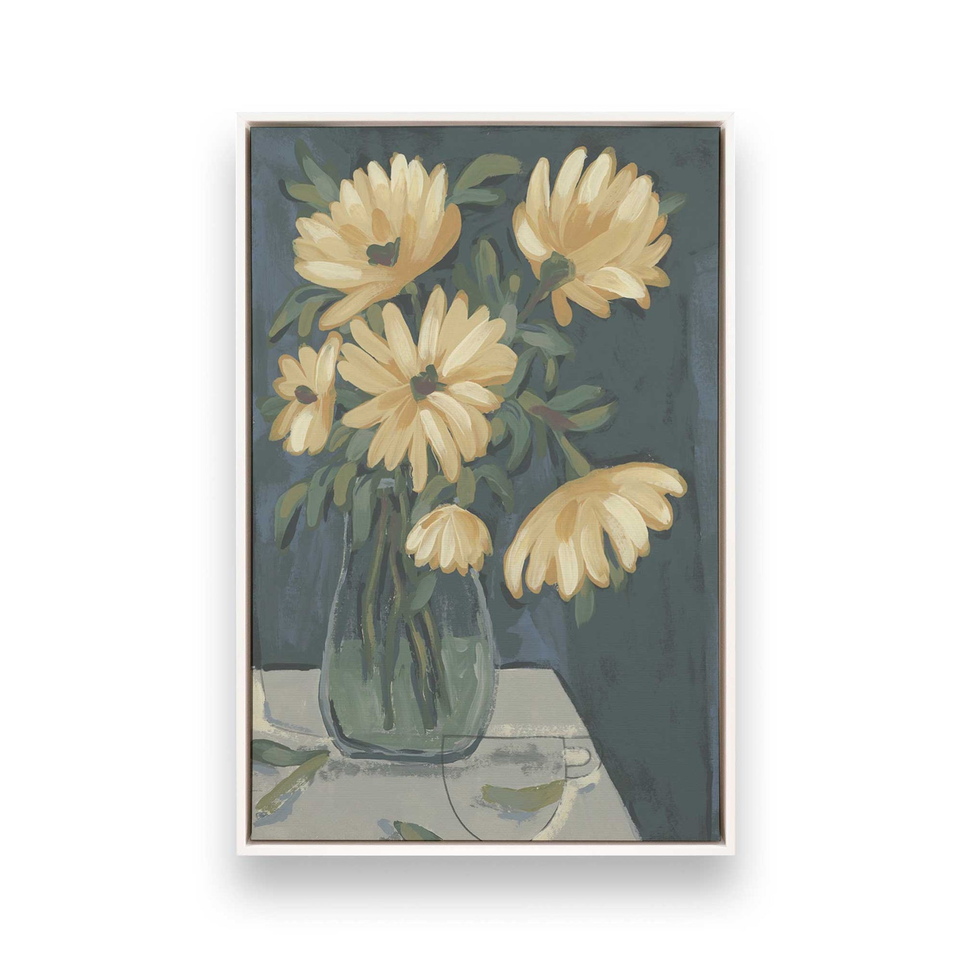 [Color:Opaque White], Picture of art in a White frame
