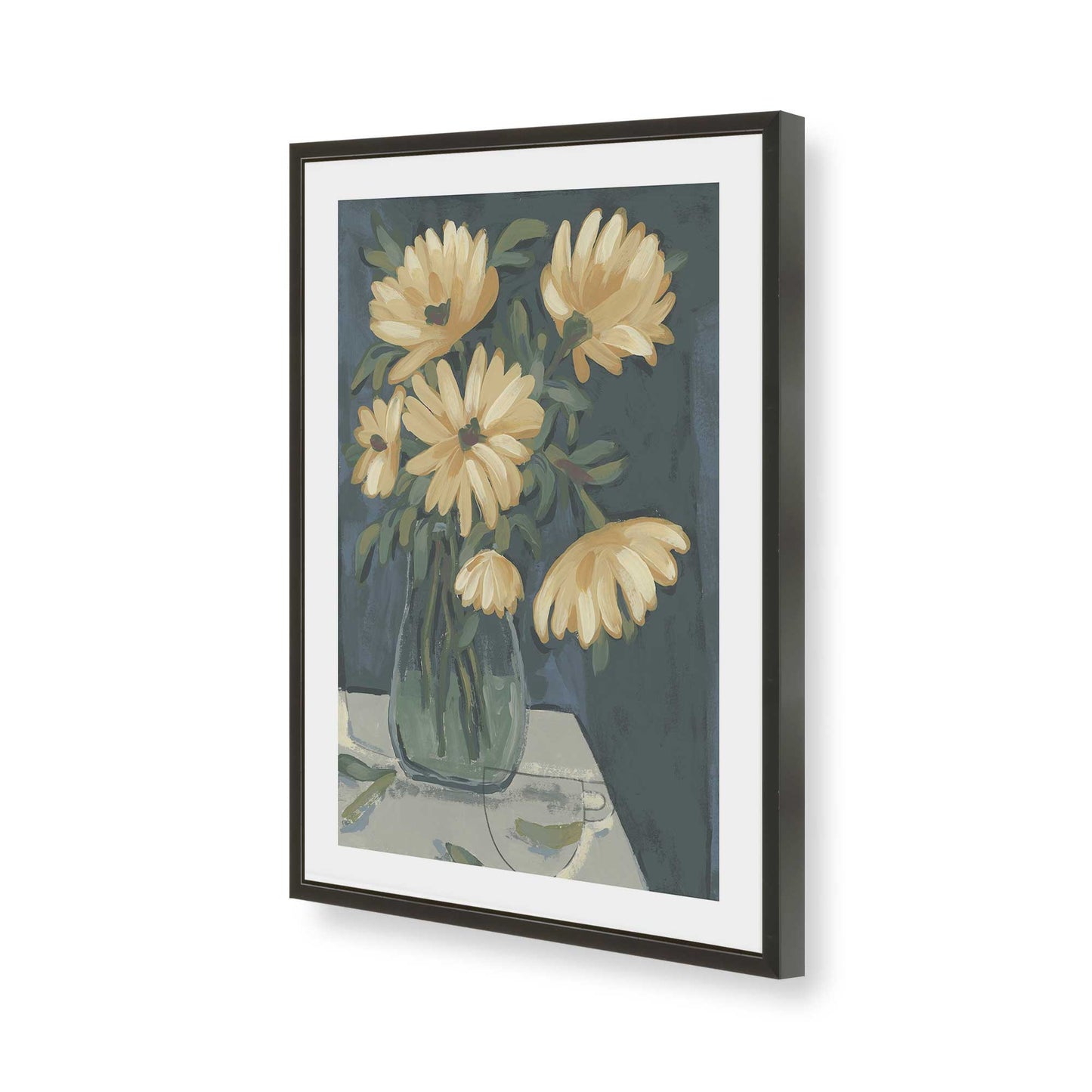 [Color:Satin Black], Picture of art in a Satin Black frame of the corner