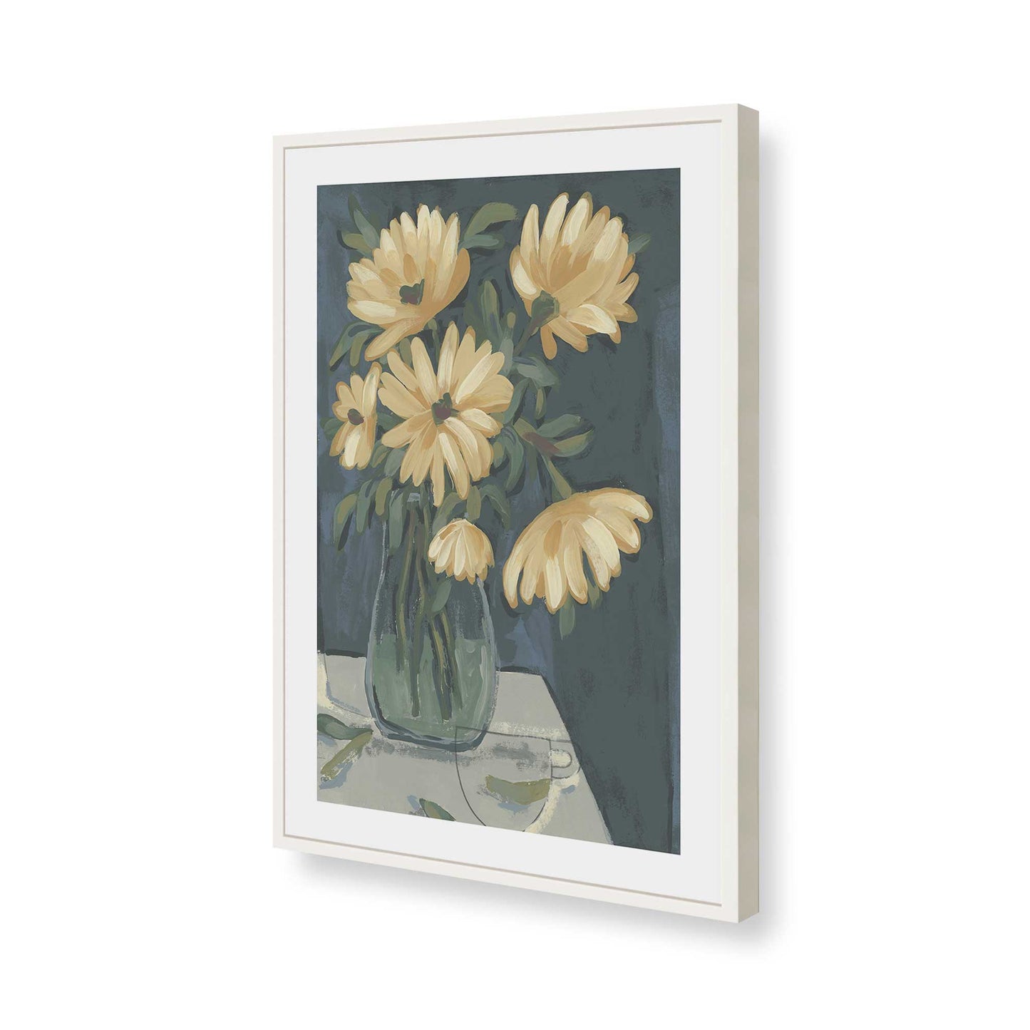 [Color:Opaque White], Picture of art in a Opaque White frame of the corner