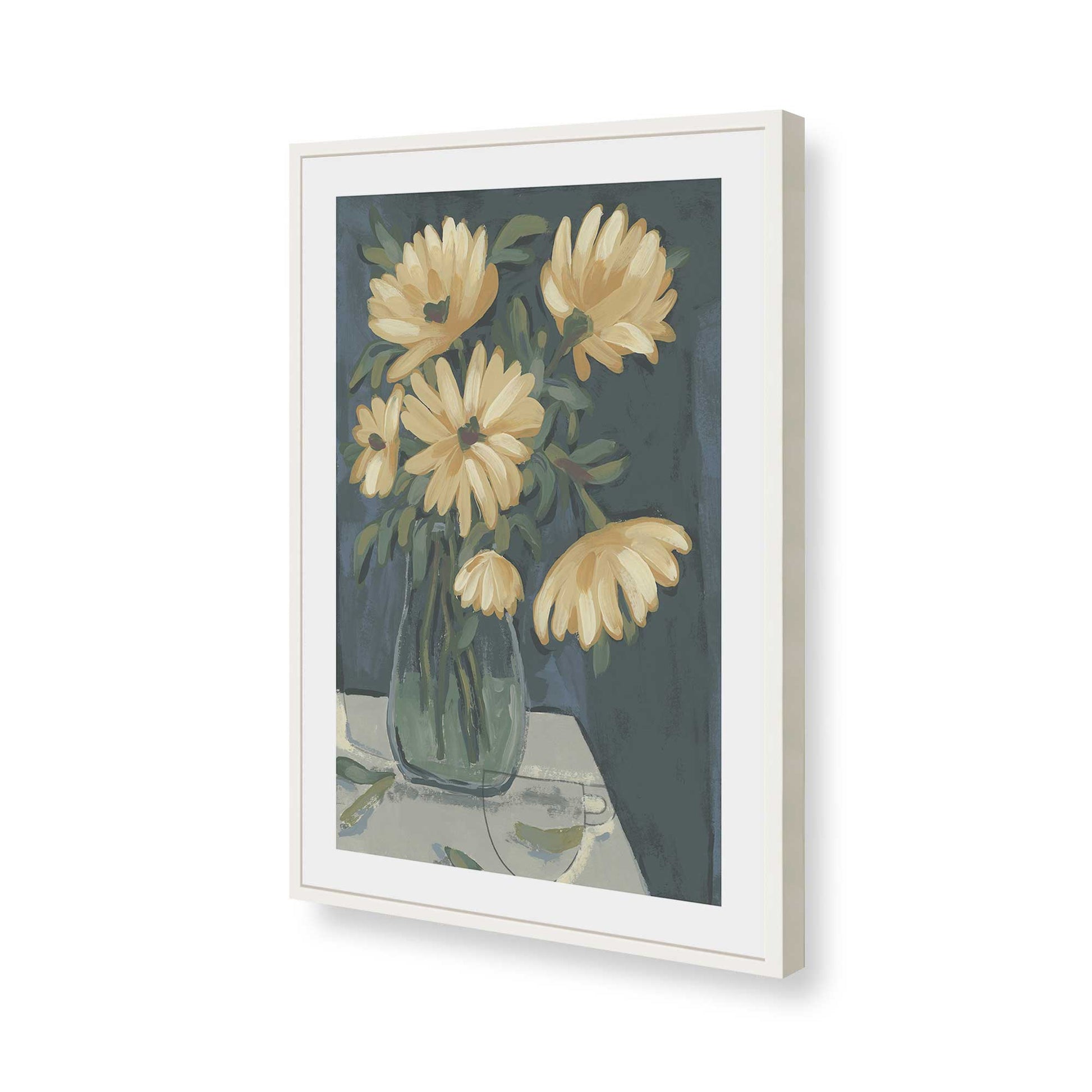 [Color:Opaque White], Picture of art in a Opaque White frame of the corner