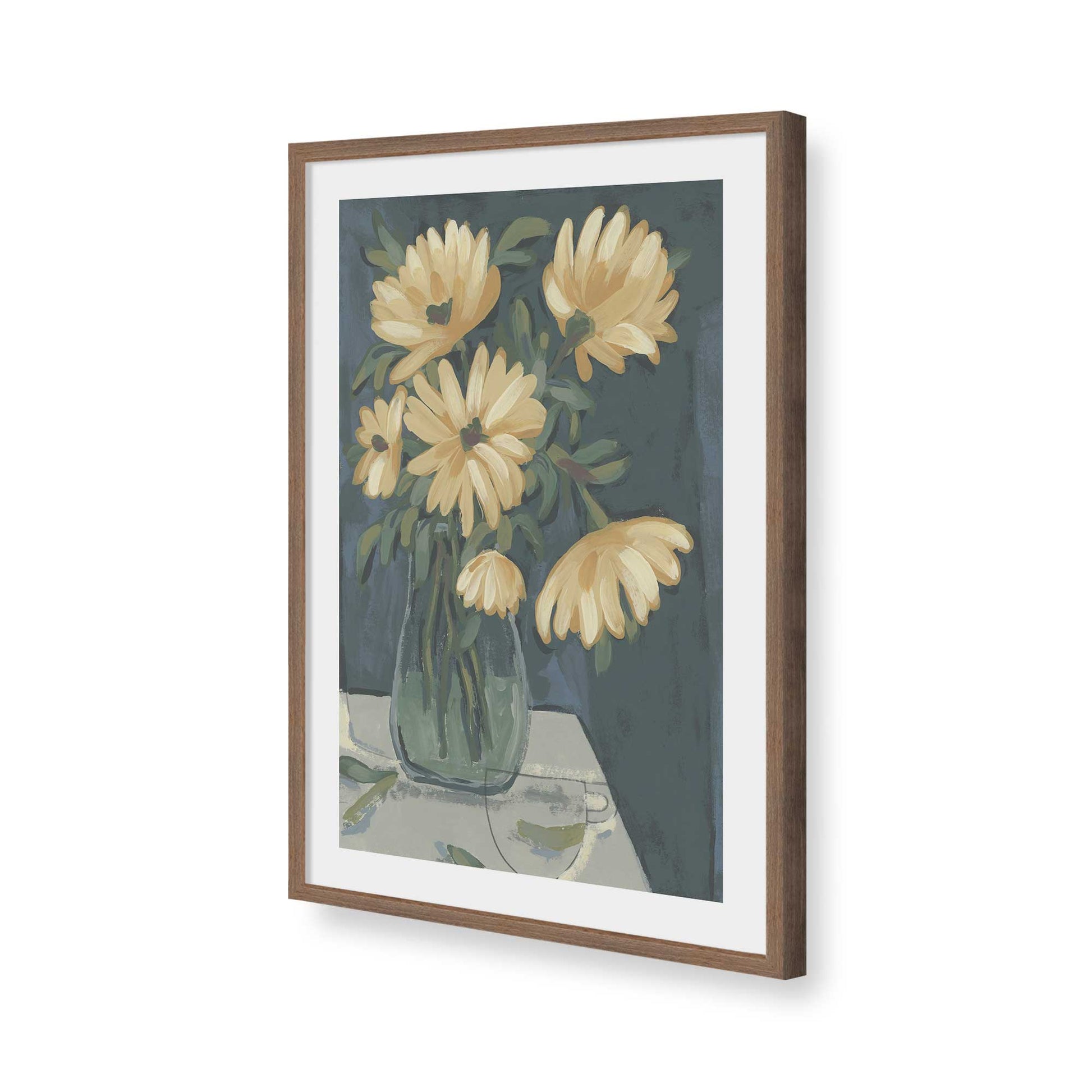 [Color:Walnut], Picture of art in a Walnut frame of the corner