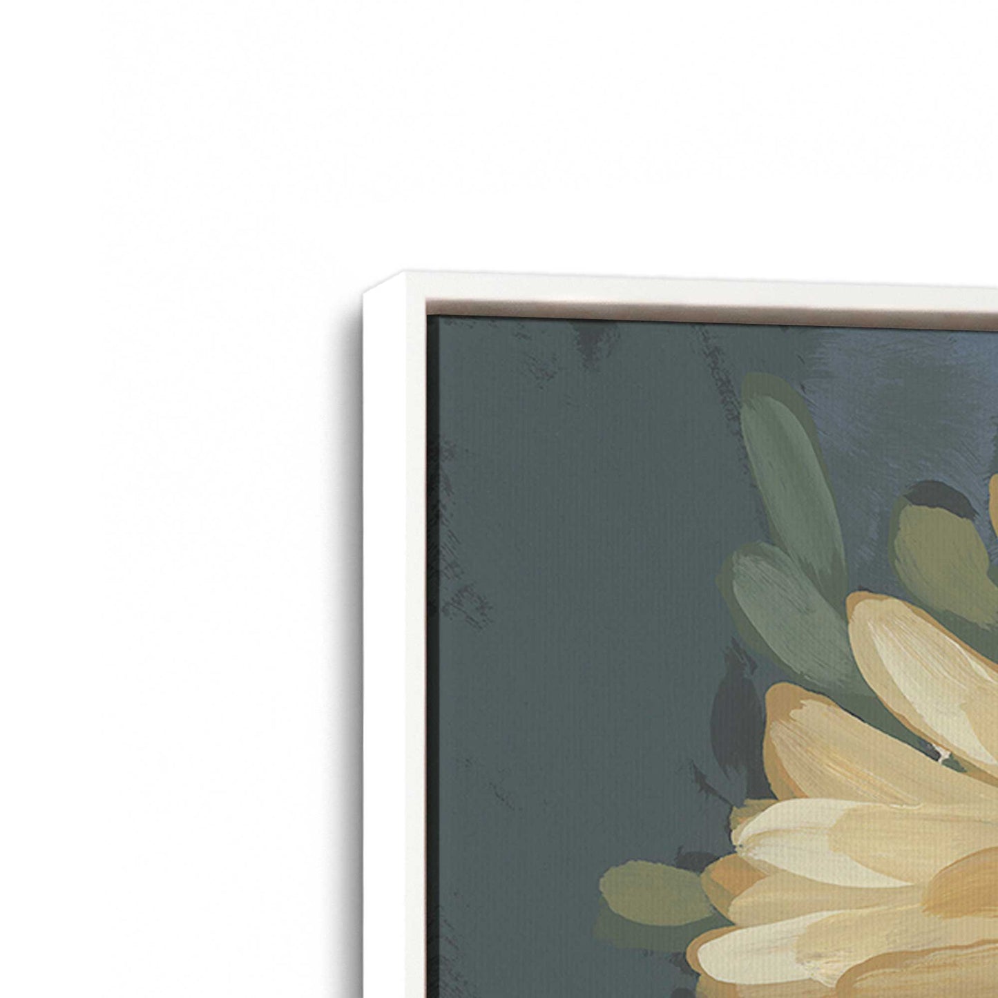 [Color:Opaque White], Picture of art in a White frame at an angle