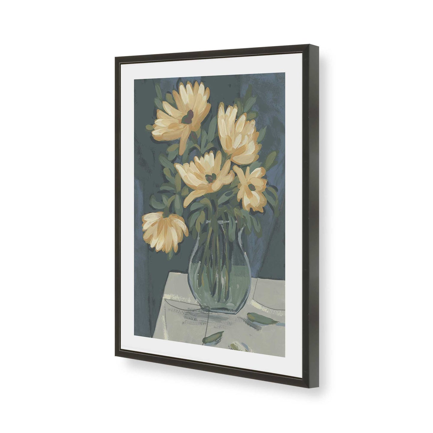 [Color:Satin Black], Picture of art in a Satin Black frame of the corner