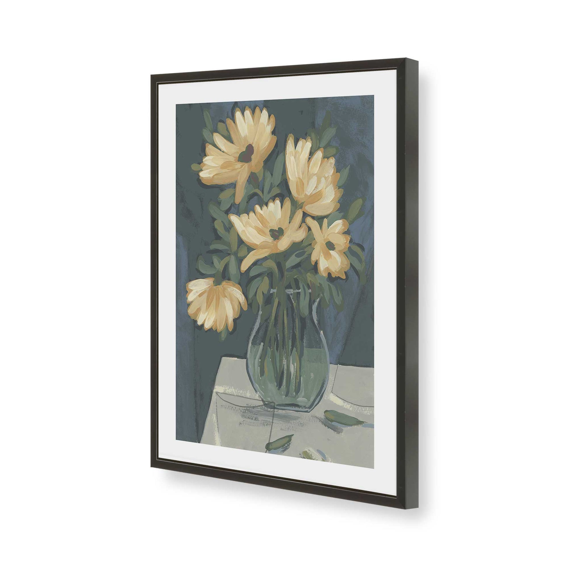 [Color:Satin Black], Picture of art in a Satin Black frame of the corner