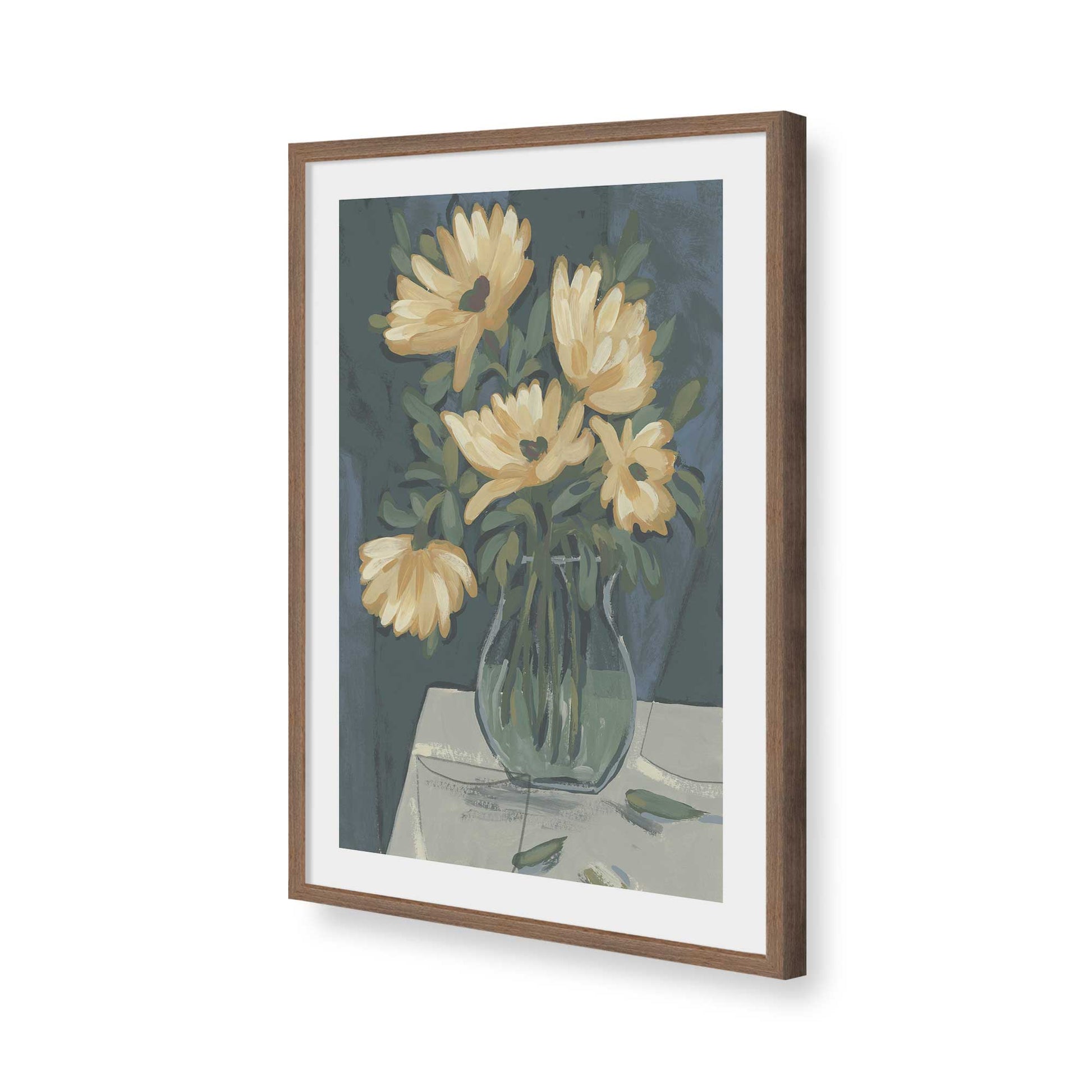 [Color:Walnut], Picture of art in a Walnut frame of the corner