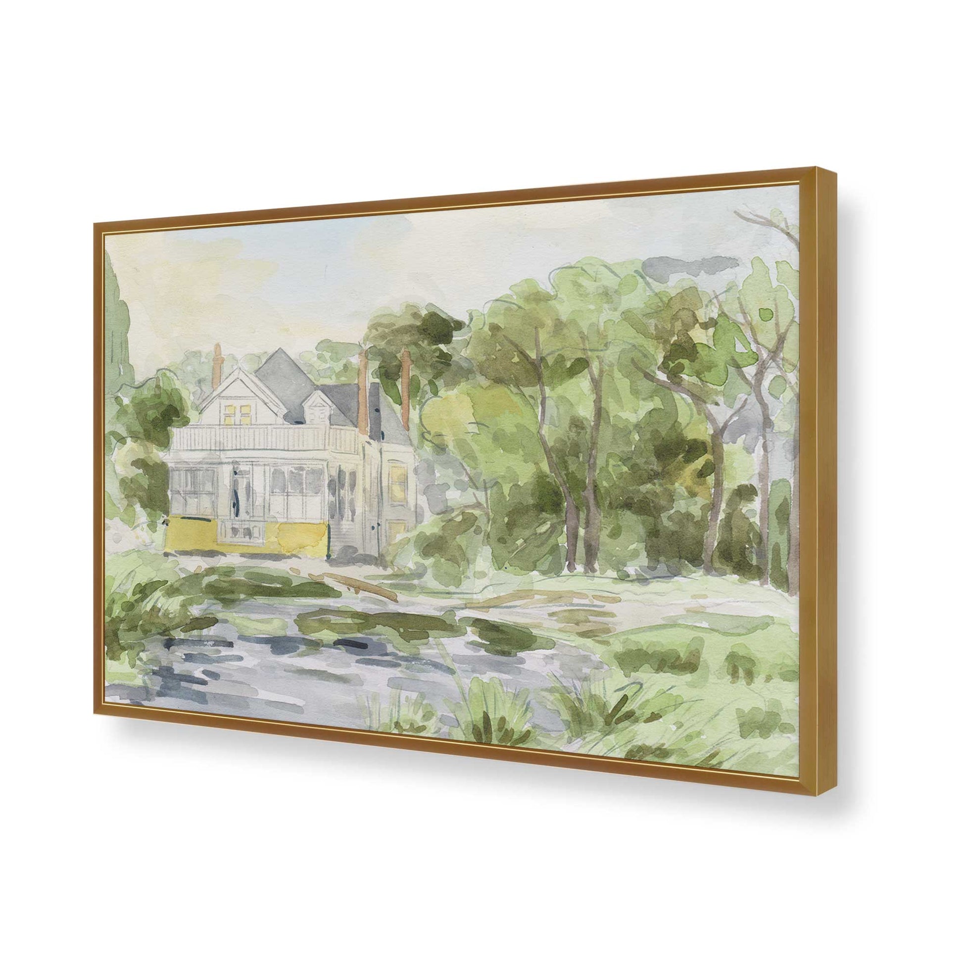 [Color:Polished Gold], Picture of art in a Polished Gold frame of the corner