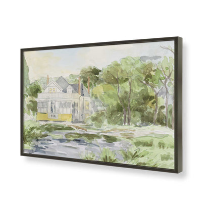 [Color:Satin Black], Picture of art in a Satin Black frame of the corner