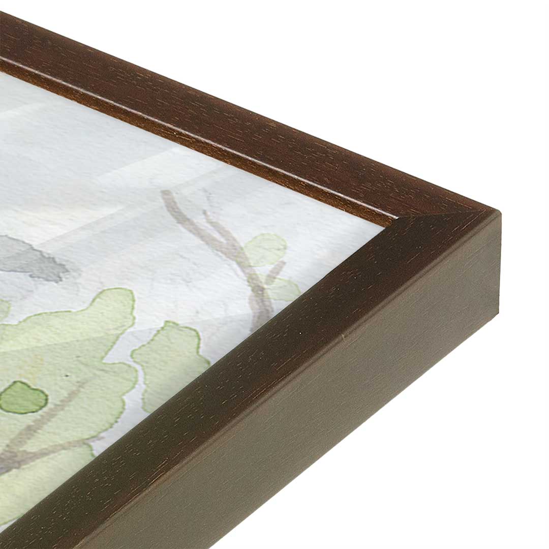 [Color:Belvinder Brown], Picture of art in a Belvinder Brown frame at an angle