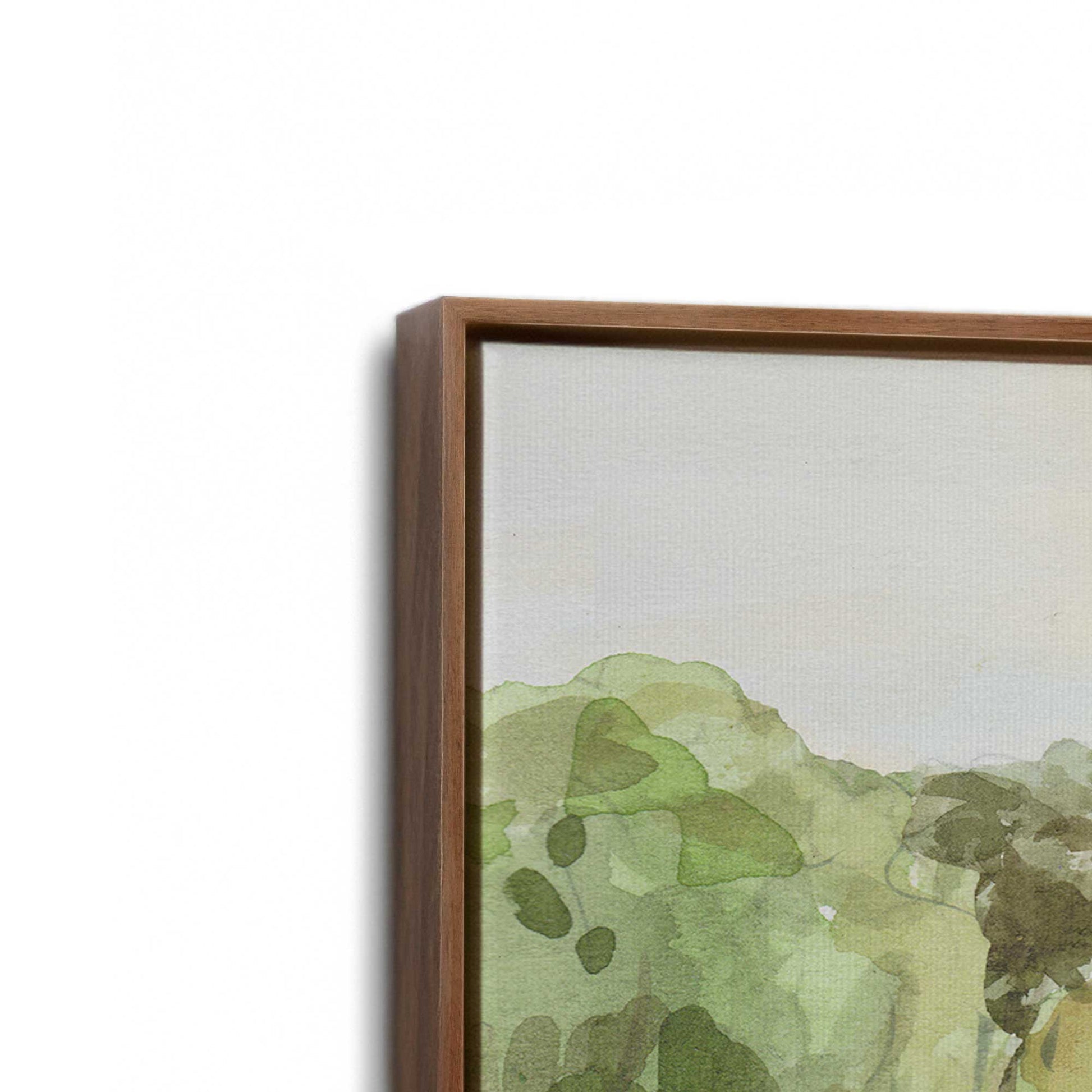 [Color:Walnut], Picture of art in a Walnut frame at an angle